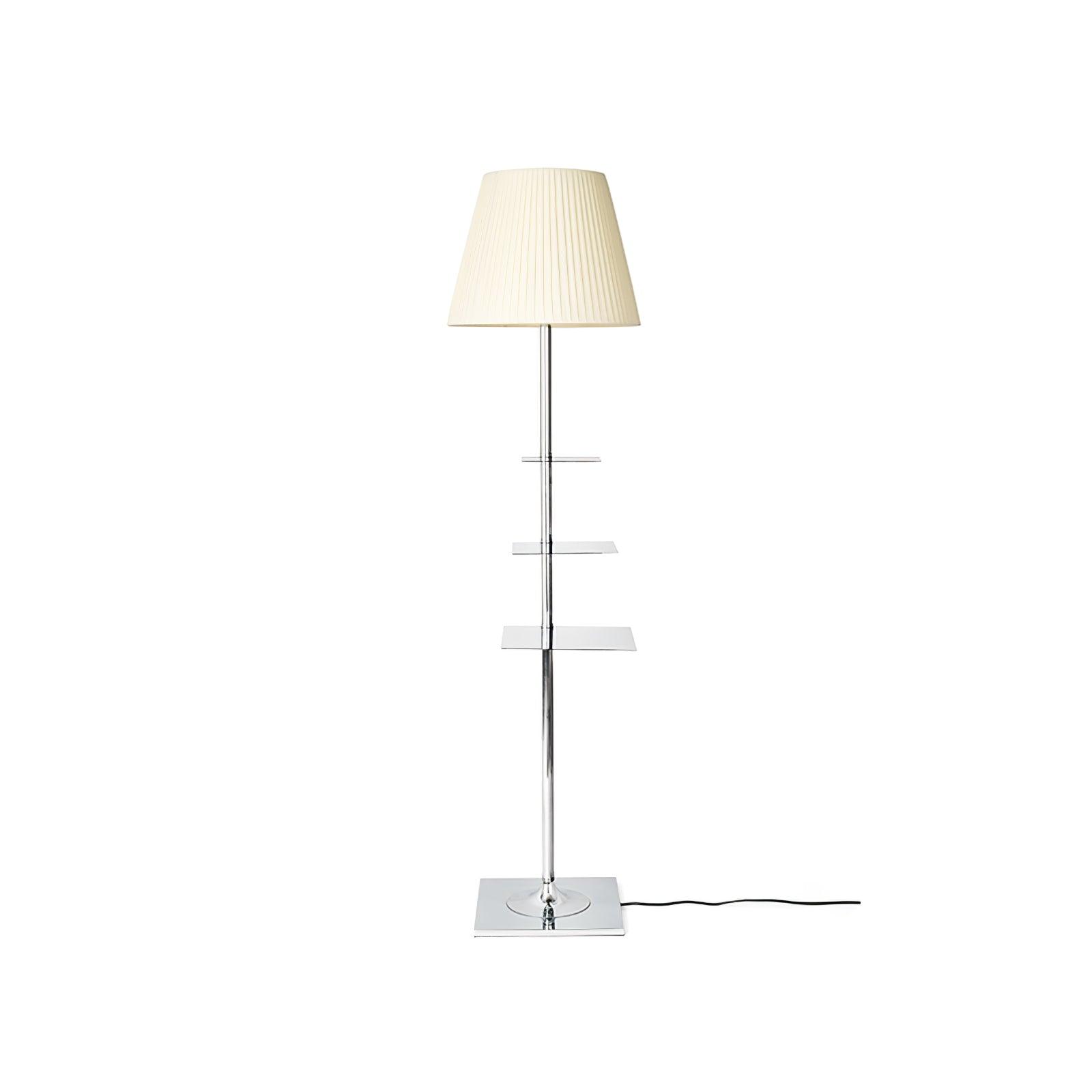 Chrome Prism Side Table Floor Lamp