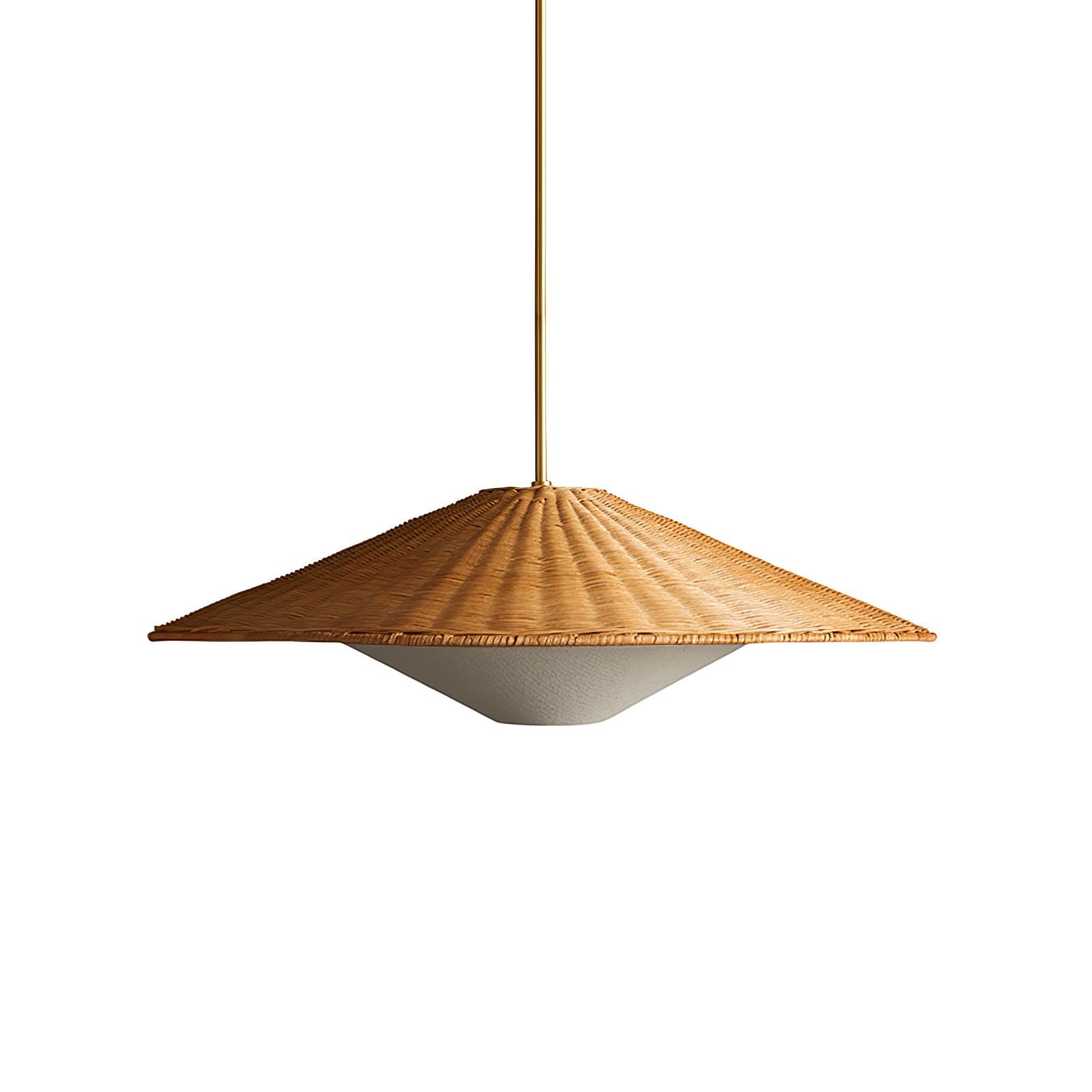 Rattan Hat Pendant Light