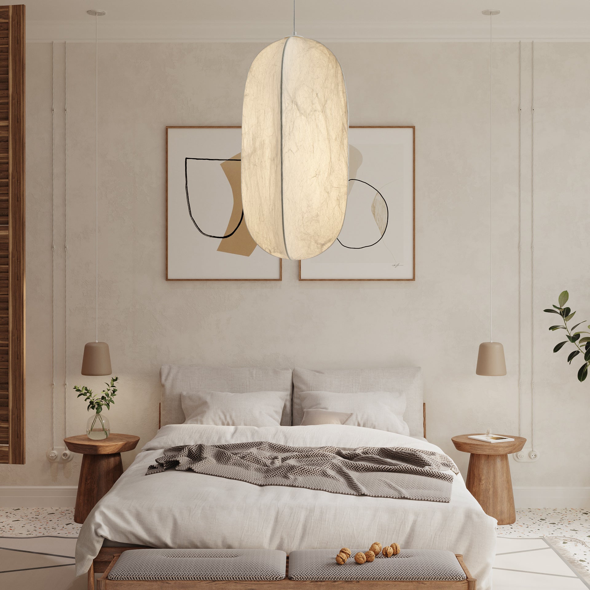 Lilian Silk Sphere Pendant Lamp