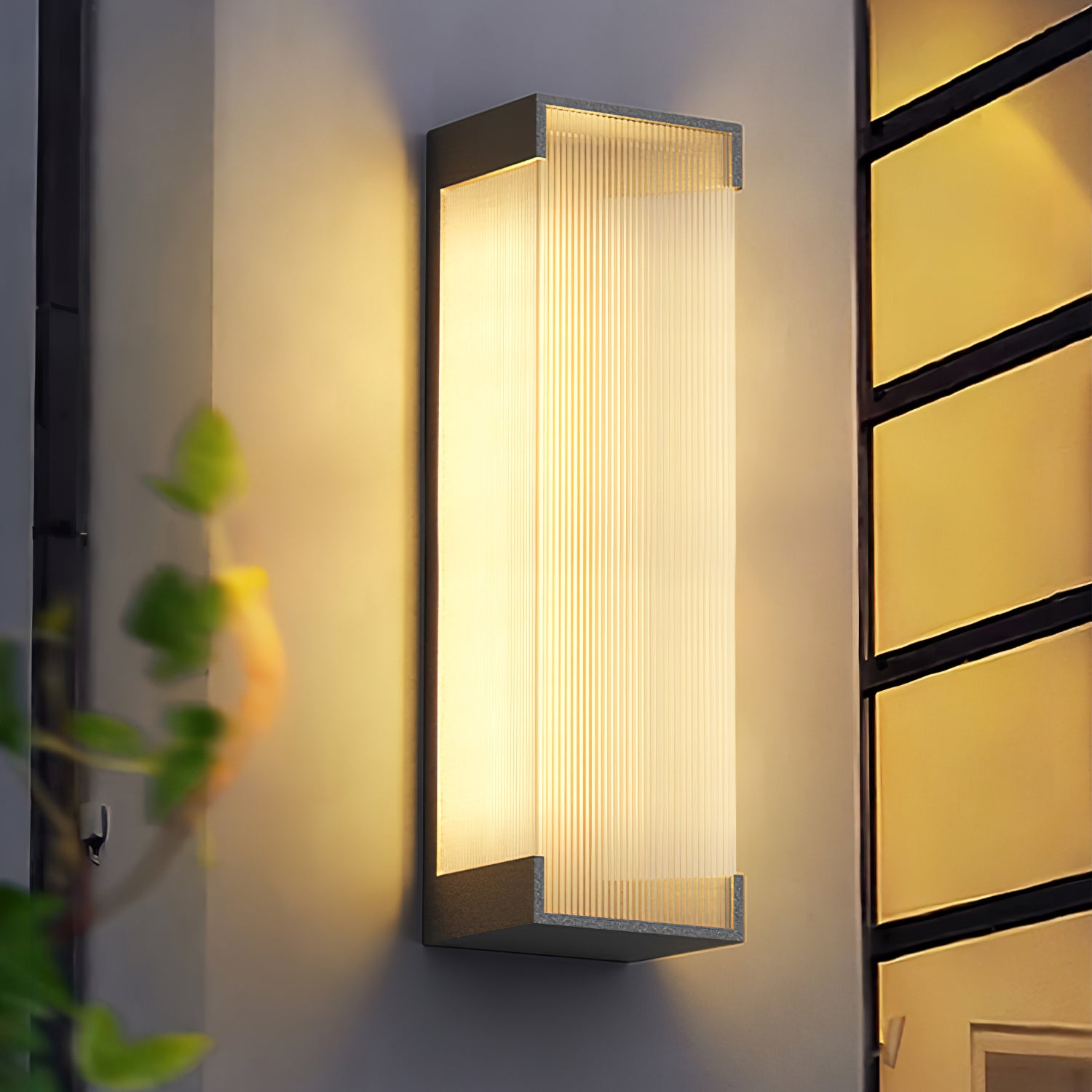 Rectangular Solar Outdoor Wall Light