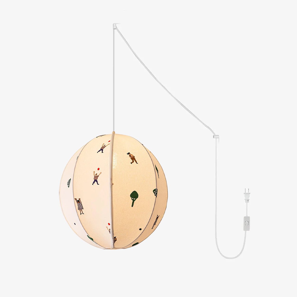 Park Embroidered Textile Swag Lamp