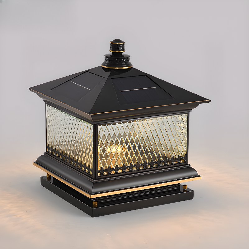 Diamond Solar Post Outdoor Light