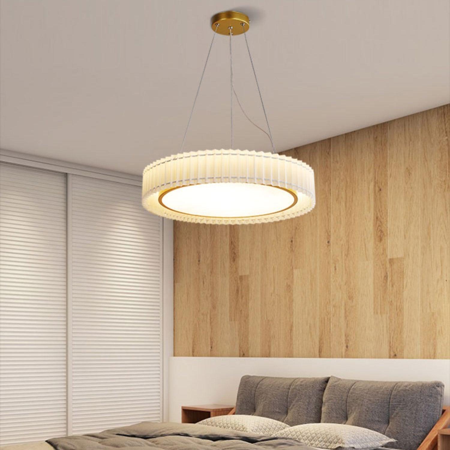 Round Pleated Pendant Lamp