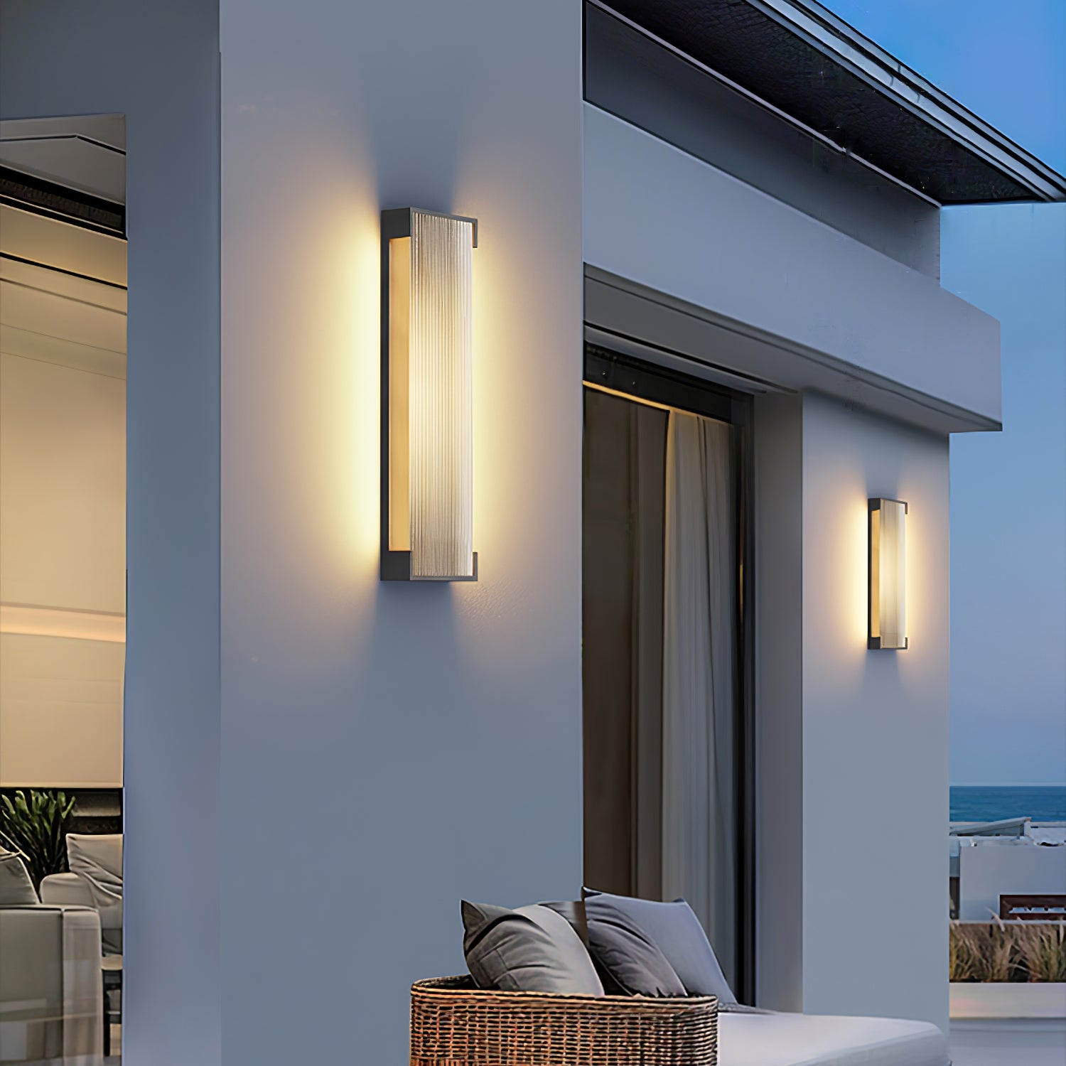 Rectangular Solar Outdoor Wall Light