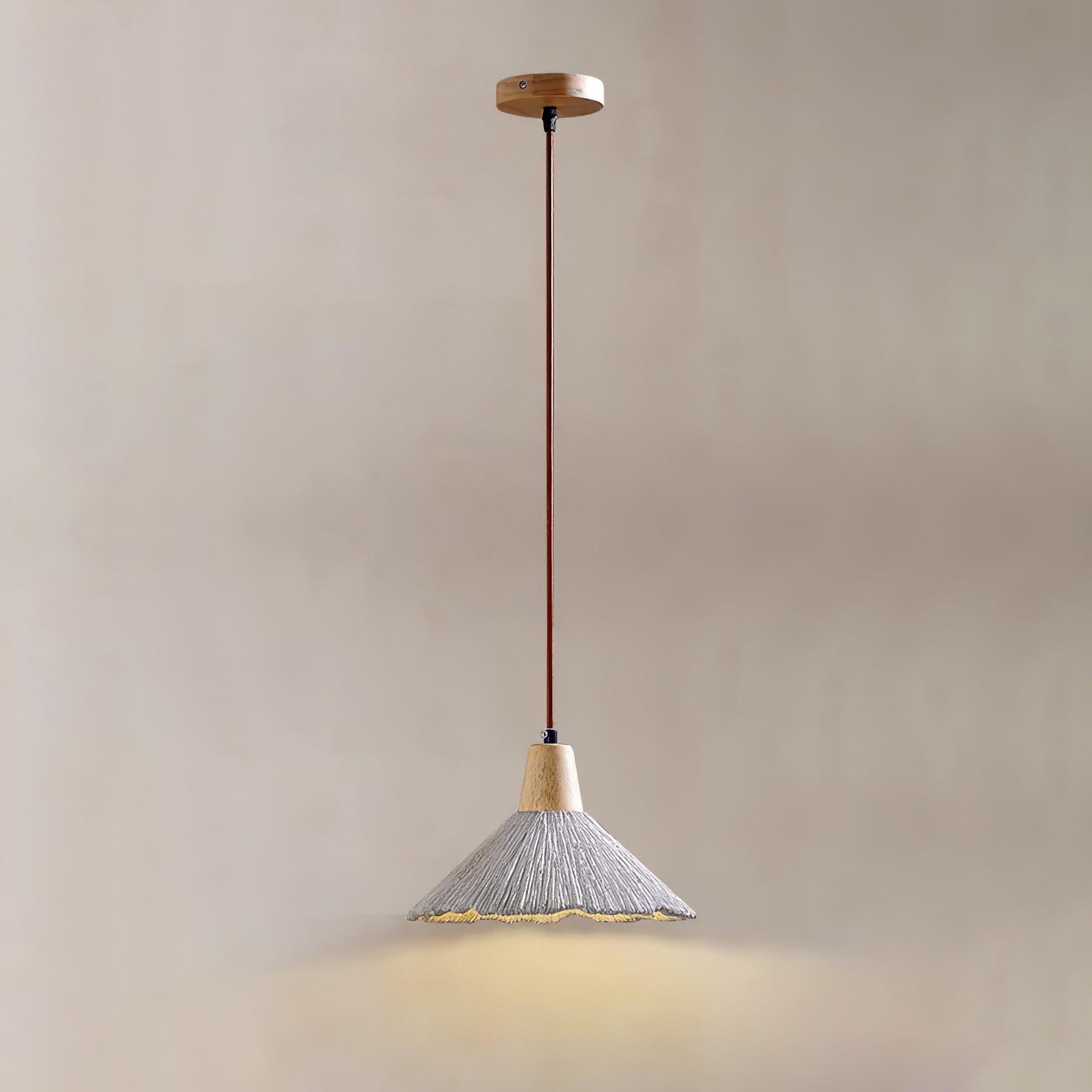 Concrete Pleated Pendant Lamp