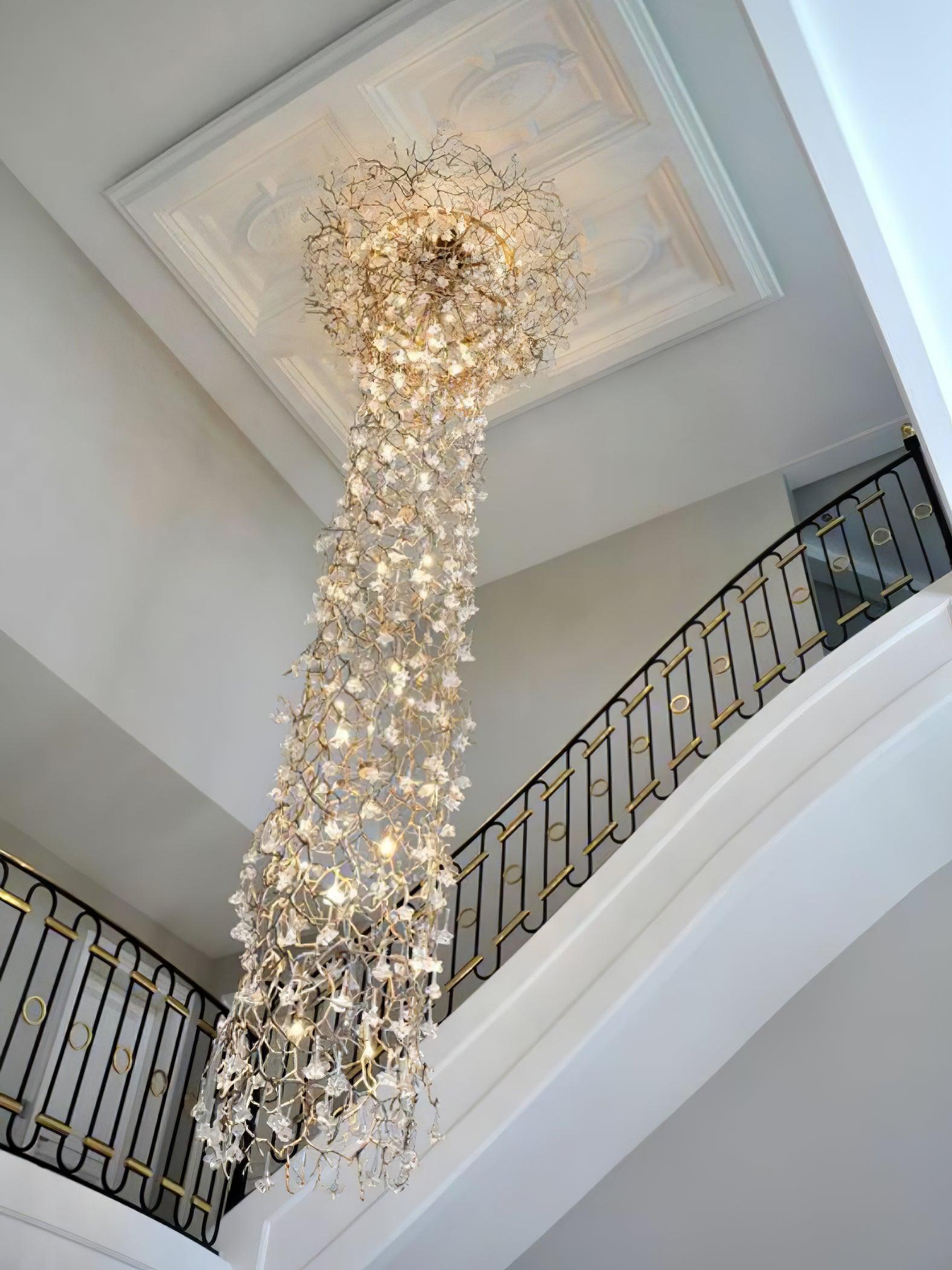 Tree Branch Staircase Chandelier