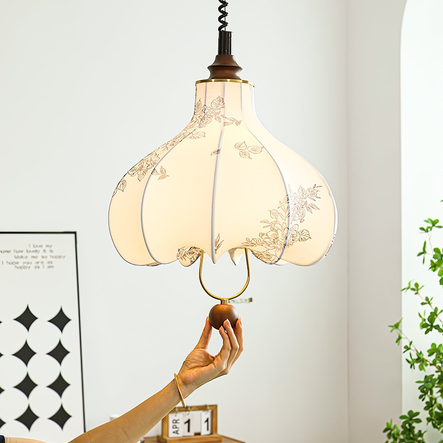 Pear Fabric Pendant Lamp