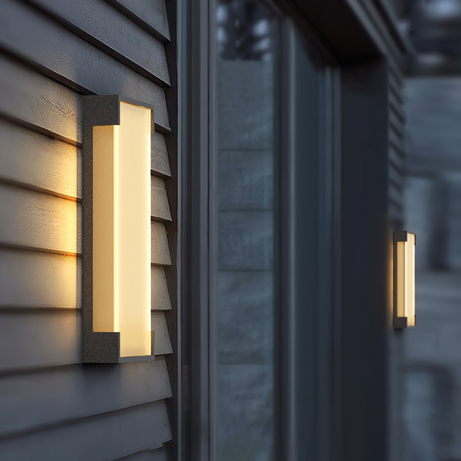 Rectangular Solar Outdoor Wall Light