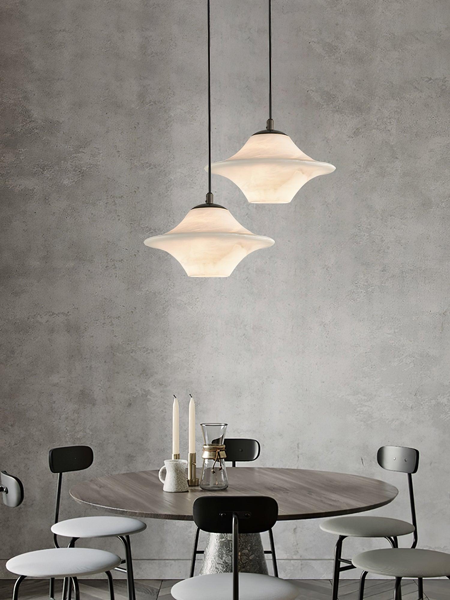 Saucer Alabaster Pendant Light