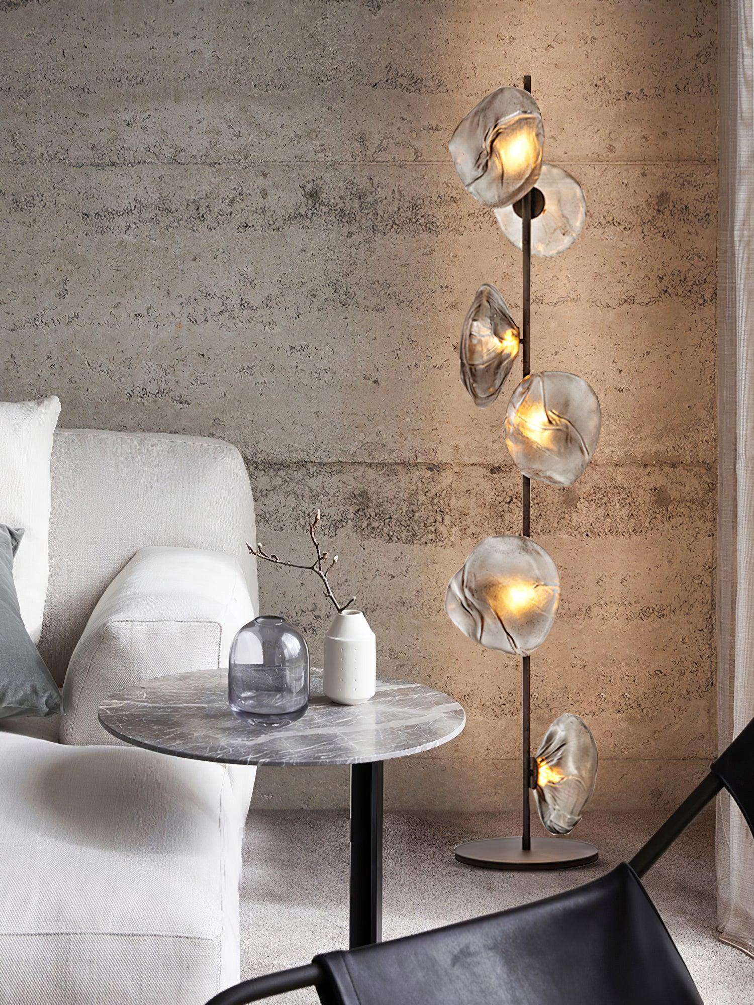 Glass Mesh Petals Floor Lamp