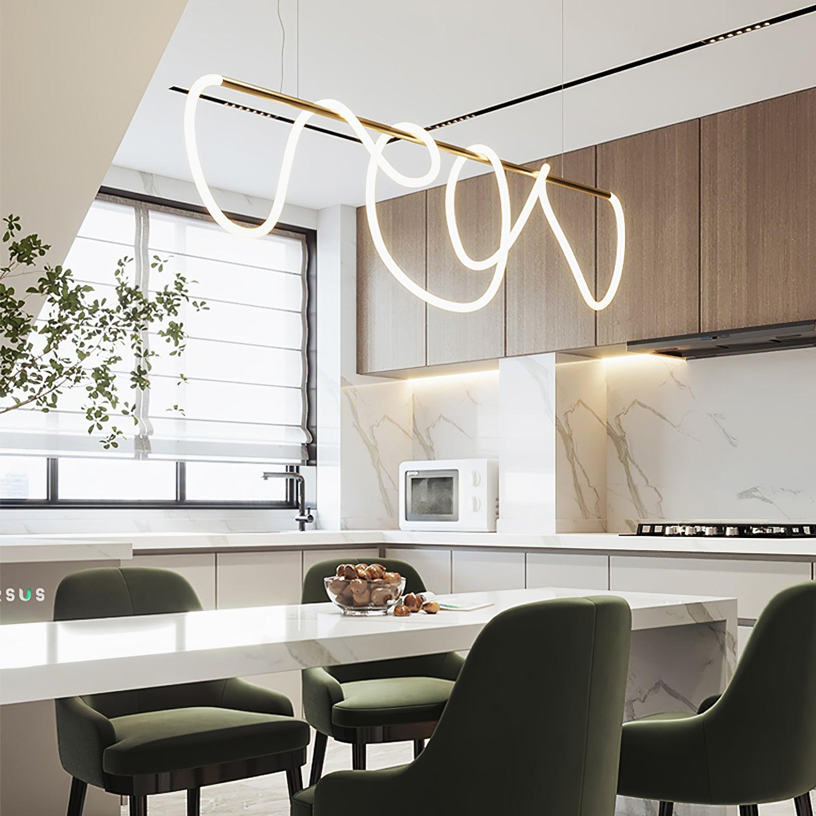 Flexible Linear Curve Chandelier