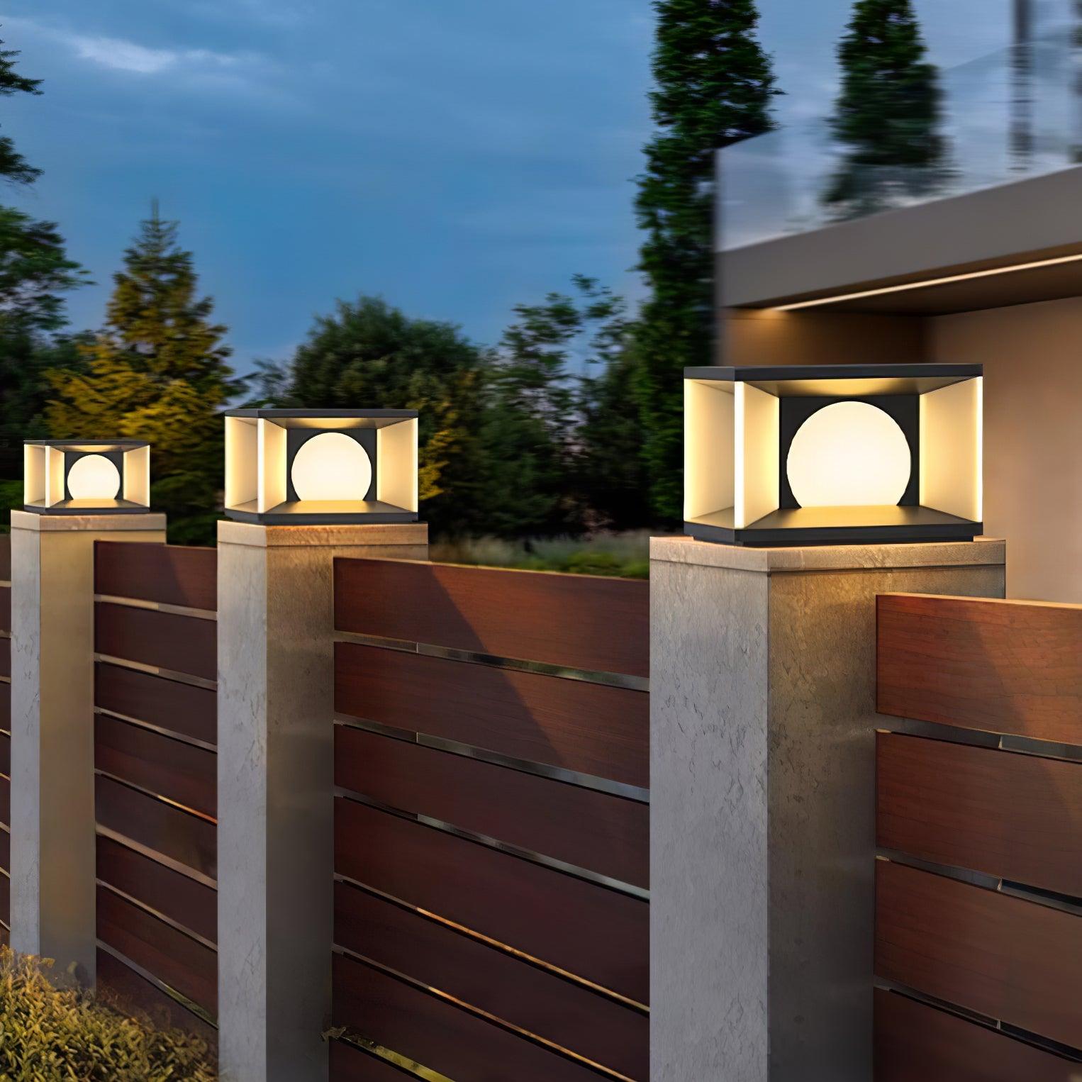 Eclipse Cube Outdoor Post Light