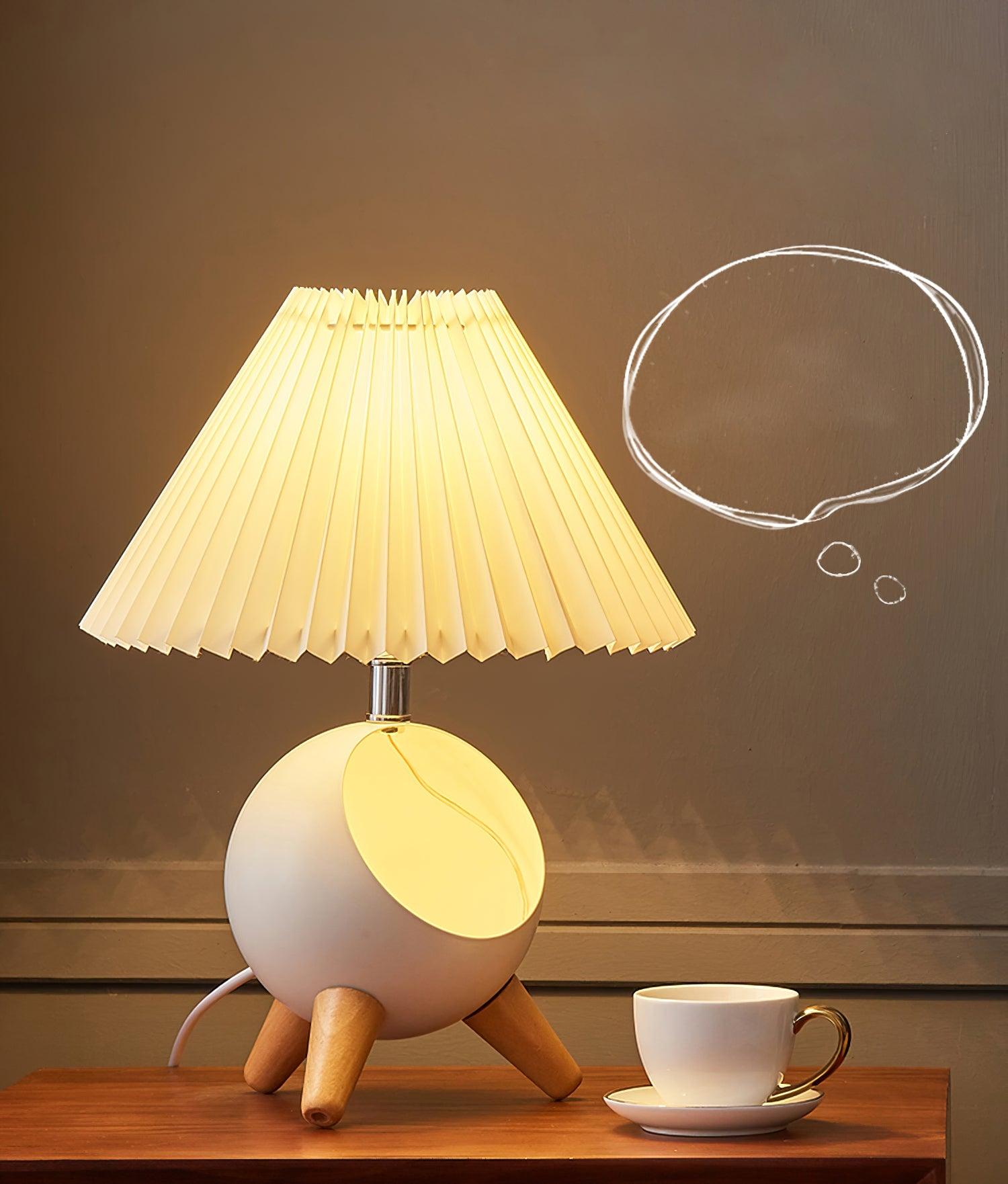 Wood Small Table Lamp