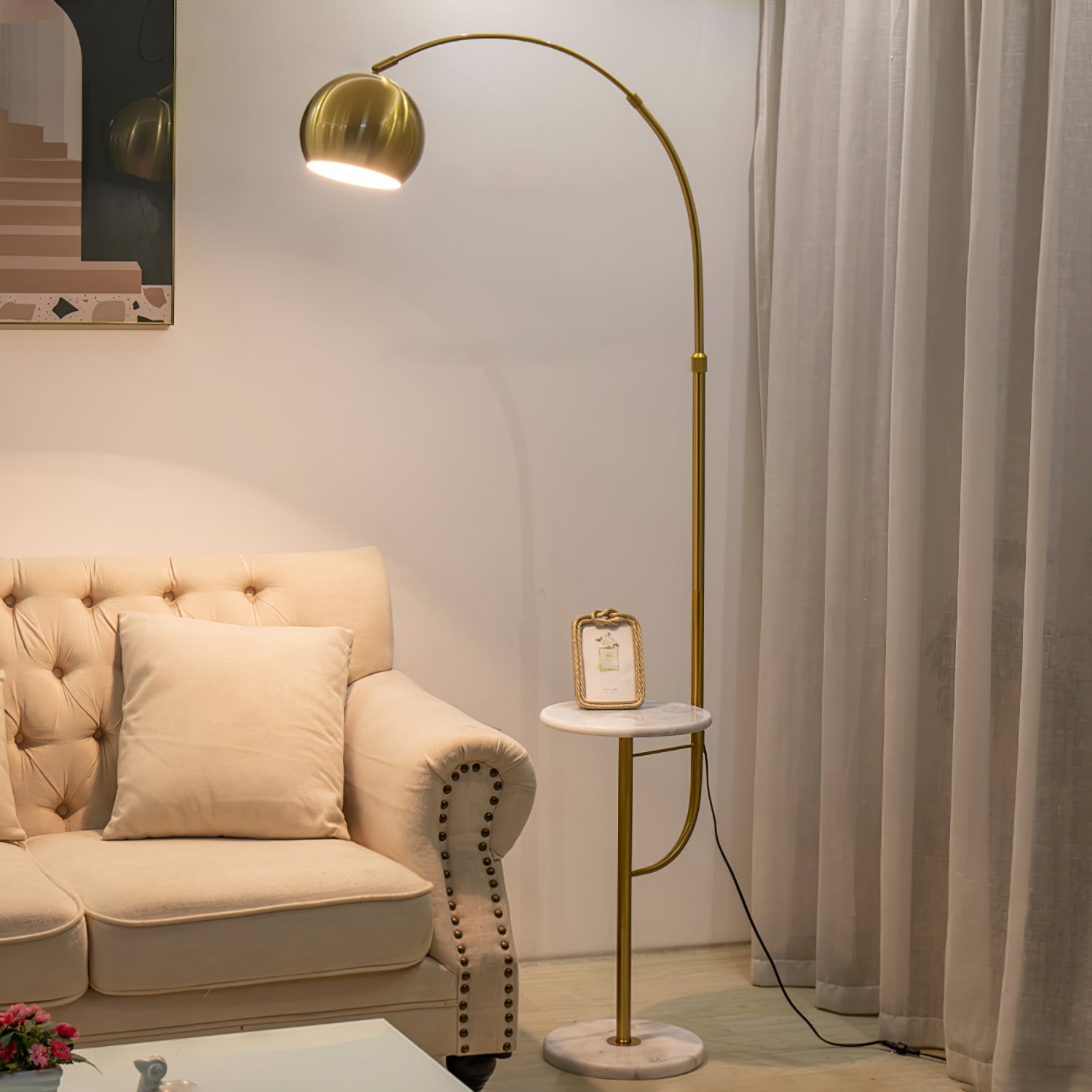 Arc Nightstand Floor Lamp