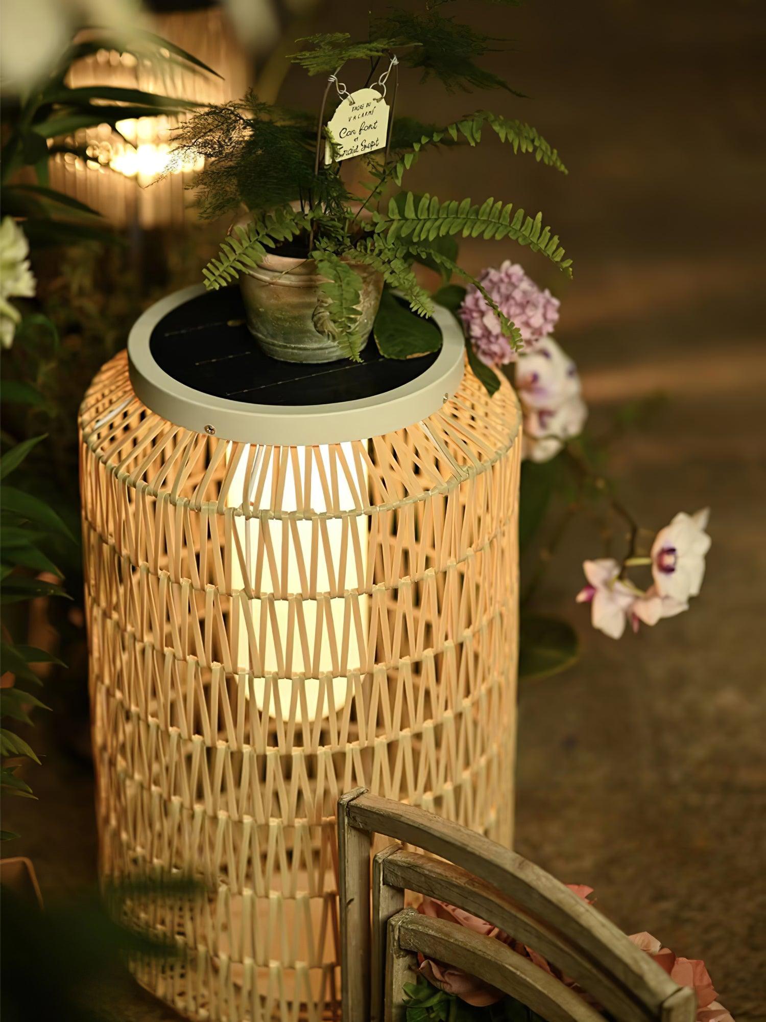 Woven Rattan Outdoor Lamp