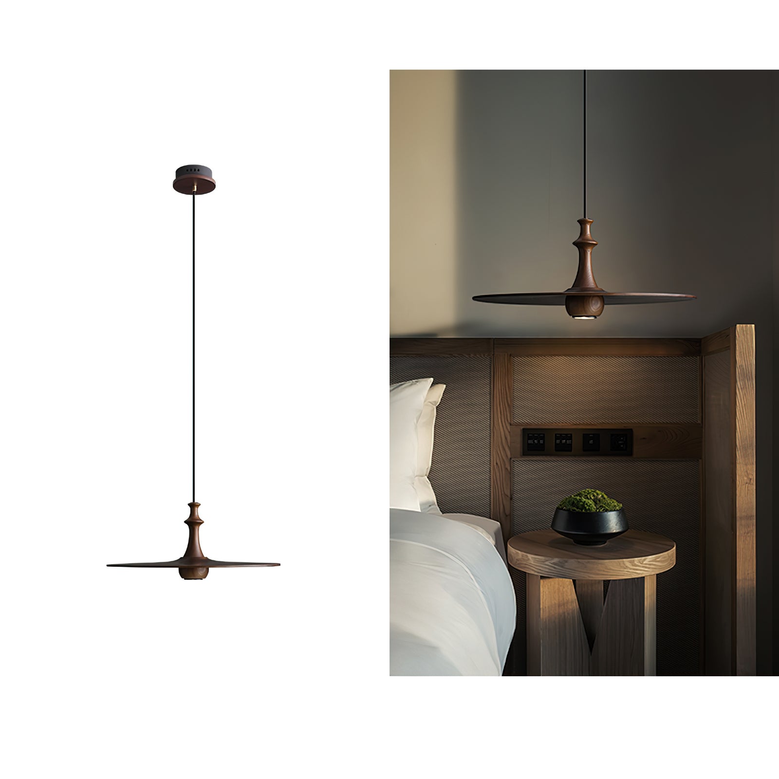 Spindle Disc Pendant Lamp