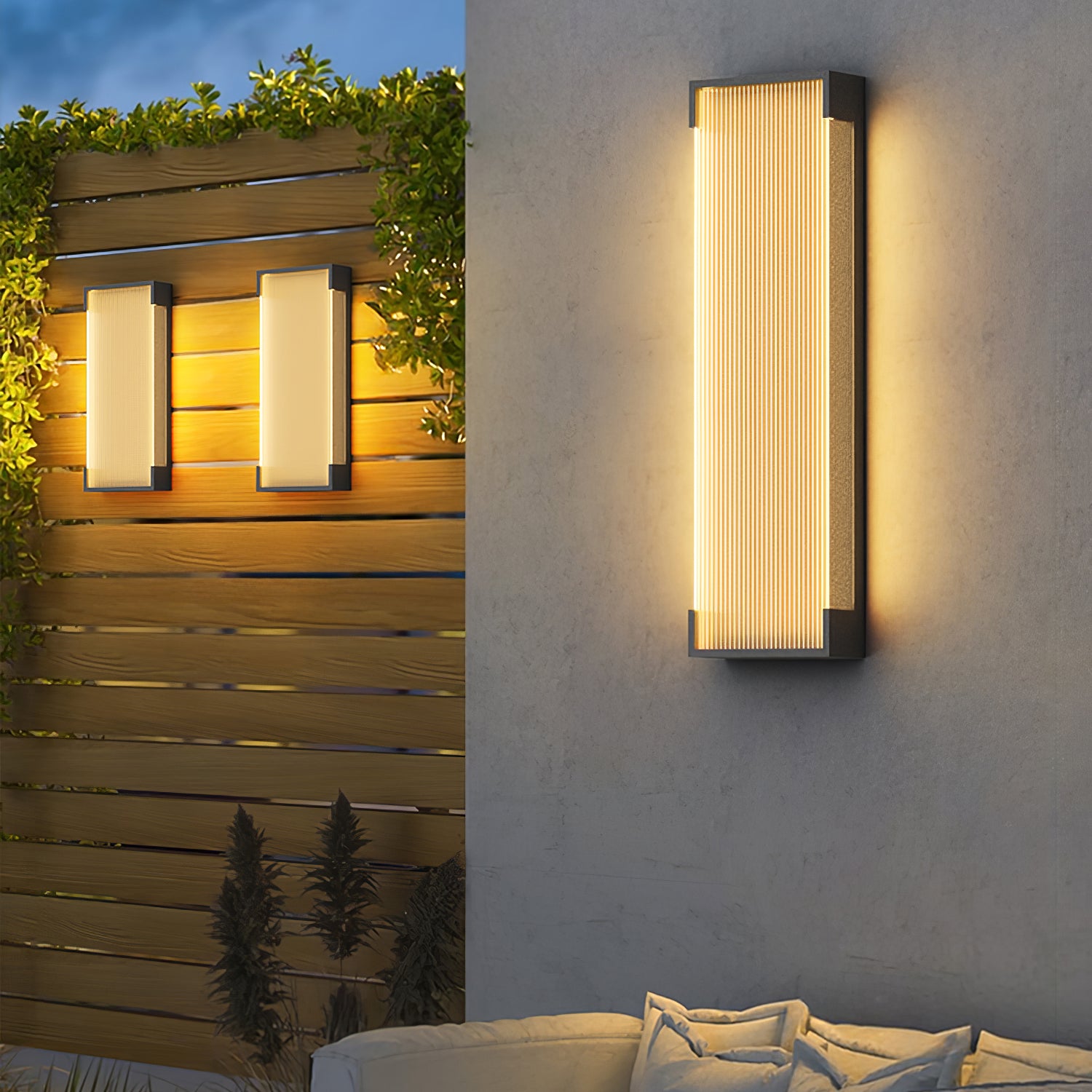 Rectangular Solar Outdoor Wall Light