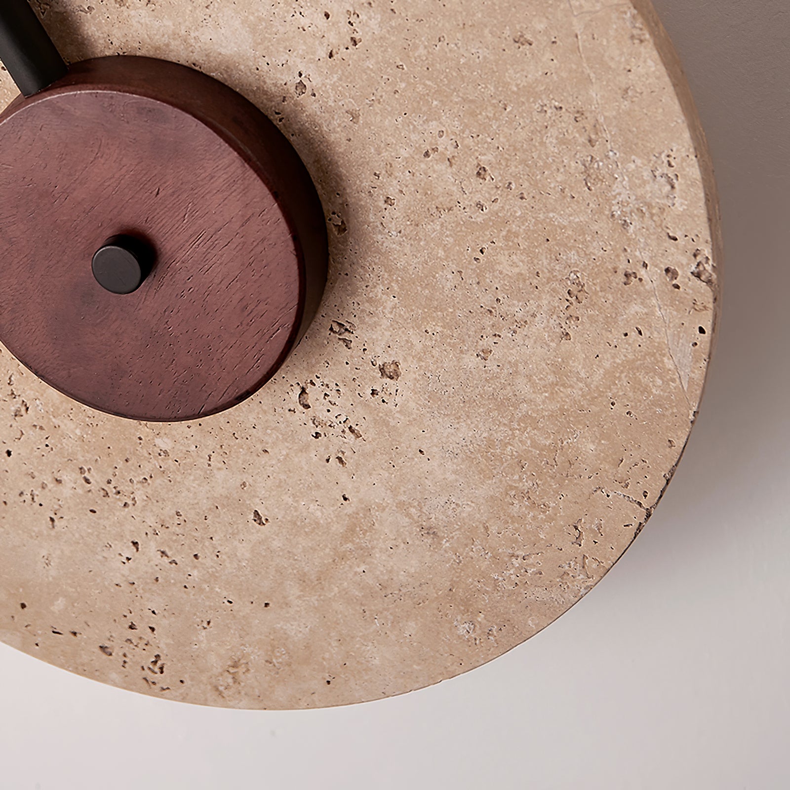 Disc Travertine Wall Lamp