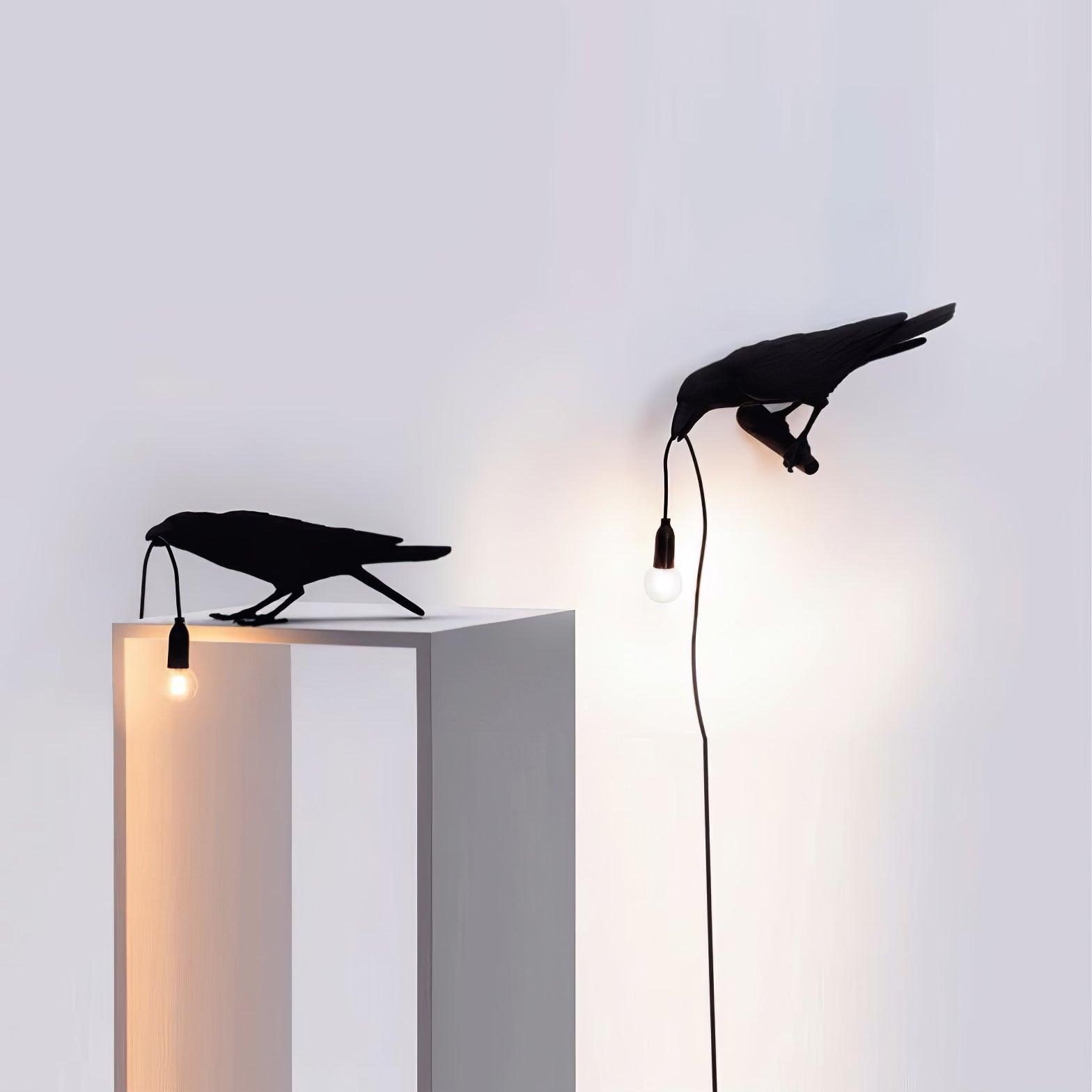 Raven Resin Table Lamp