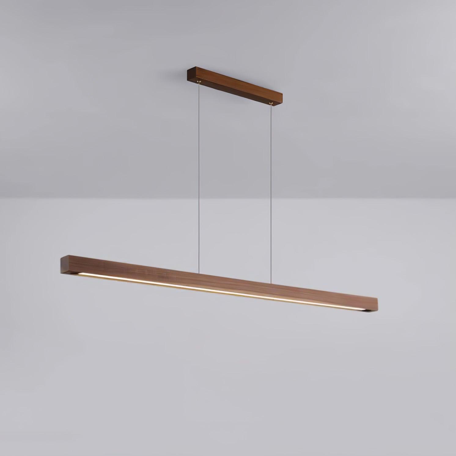 Linear Wooden Pendant Light