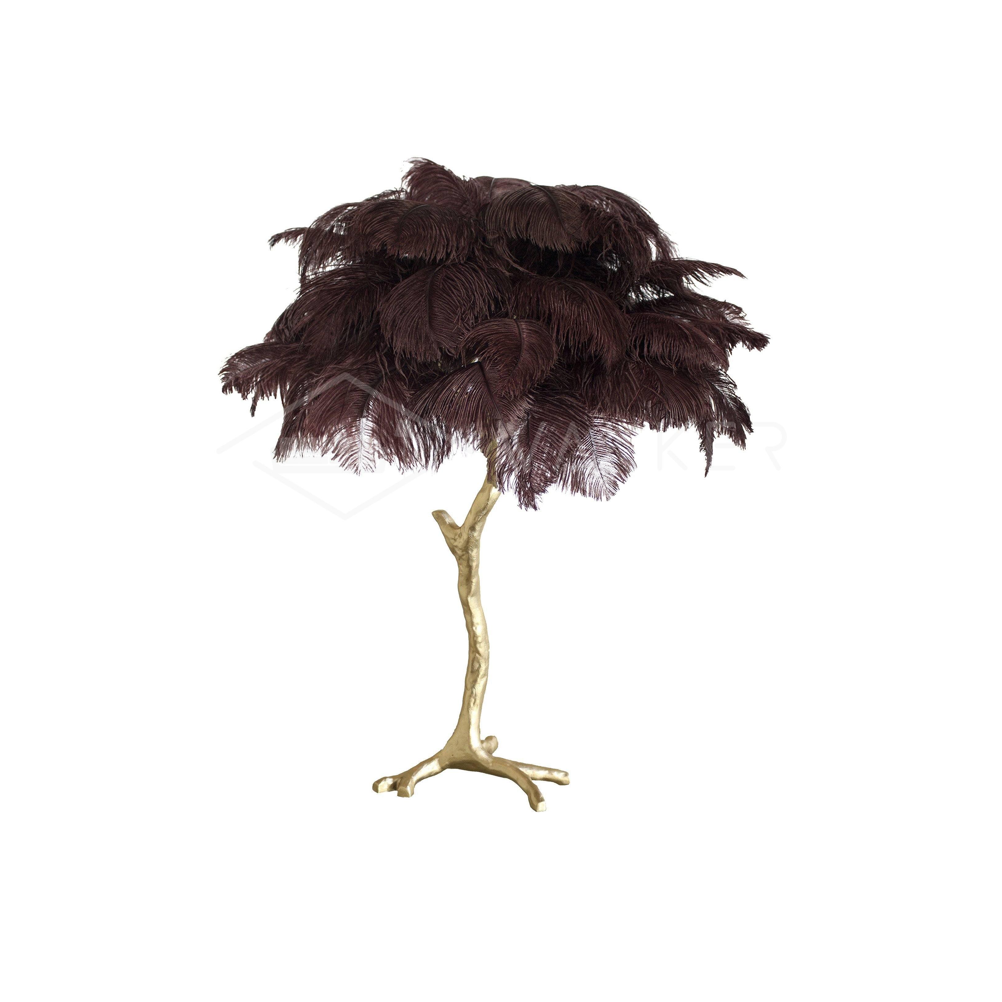 Ostrich Feather Table Lamp