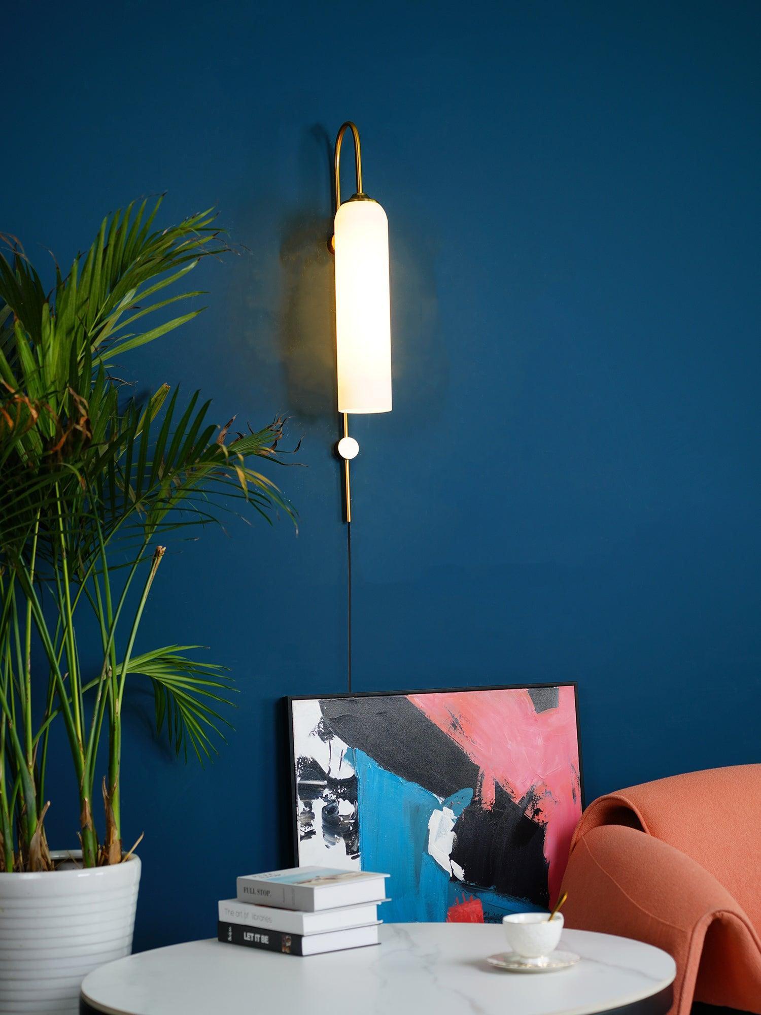 Modern Glass Plug-In Wall Lamp