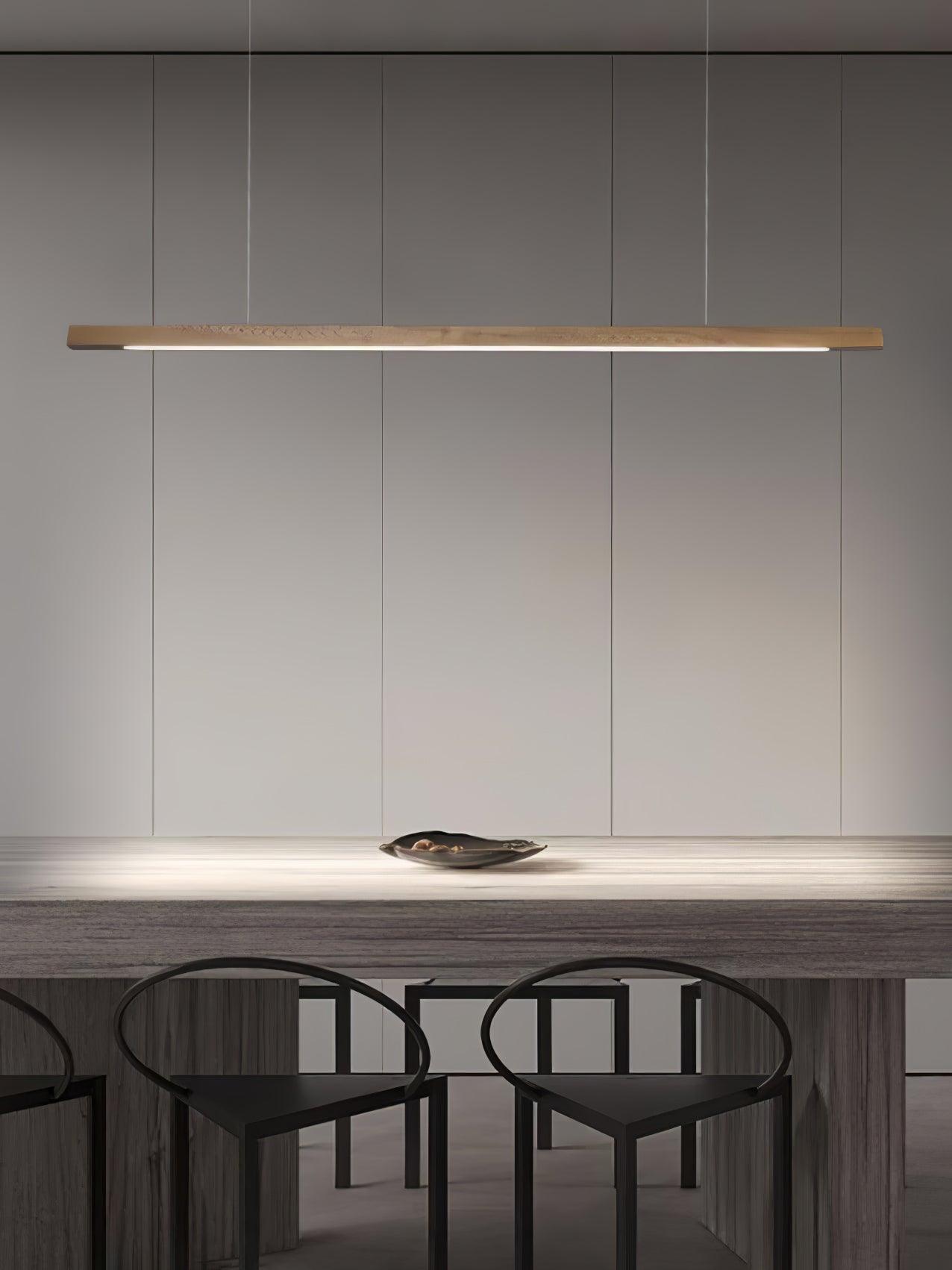 Linear Wooden Pendant Light