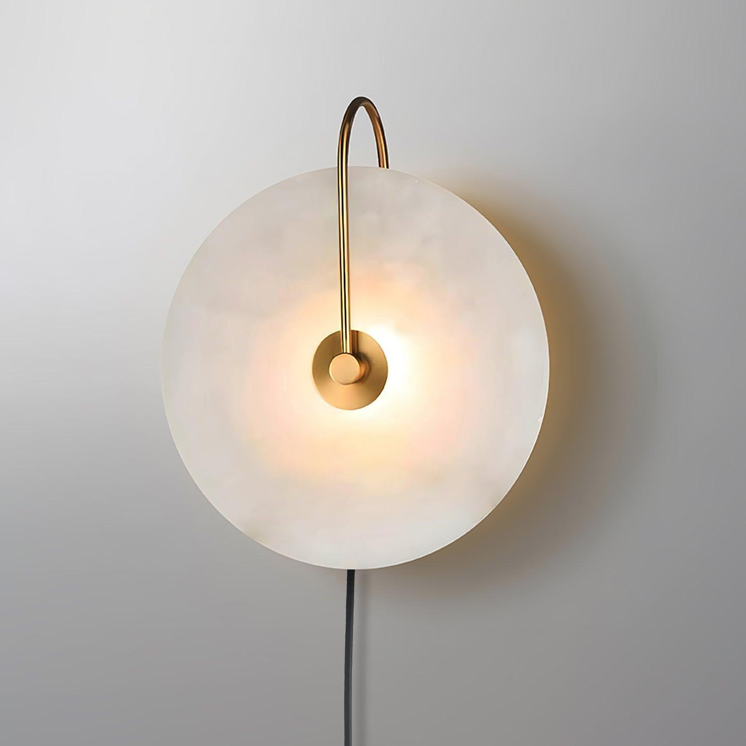 Alabaster LED Plug-In Wall Lamp