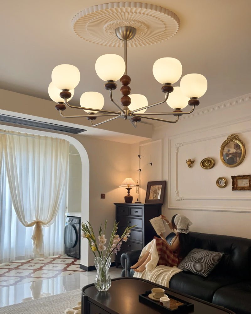 Orb Walnut Chandelier