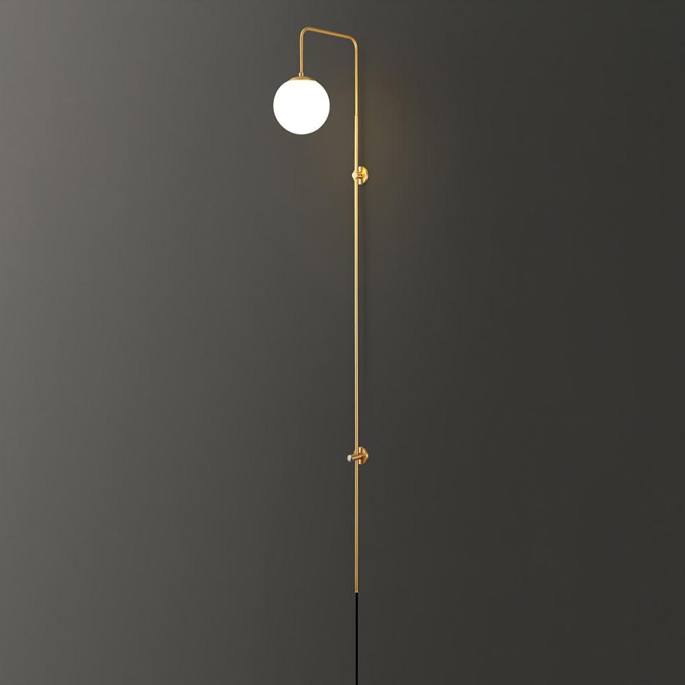 Globe Brass Plug-in Wall Sconce