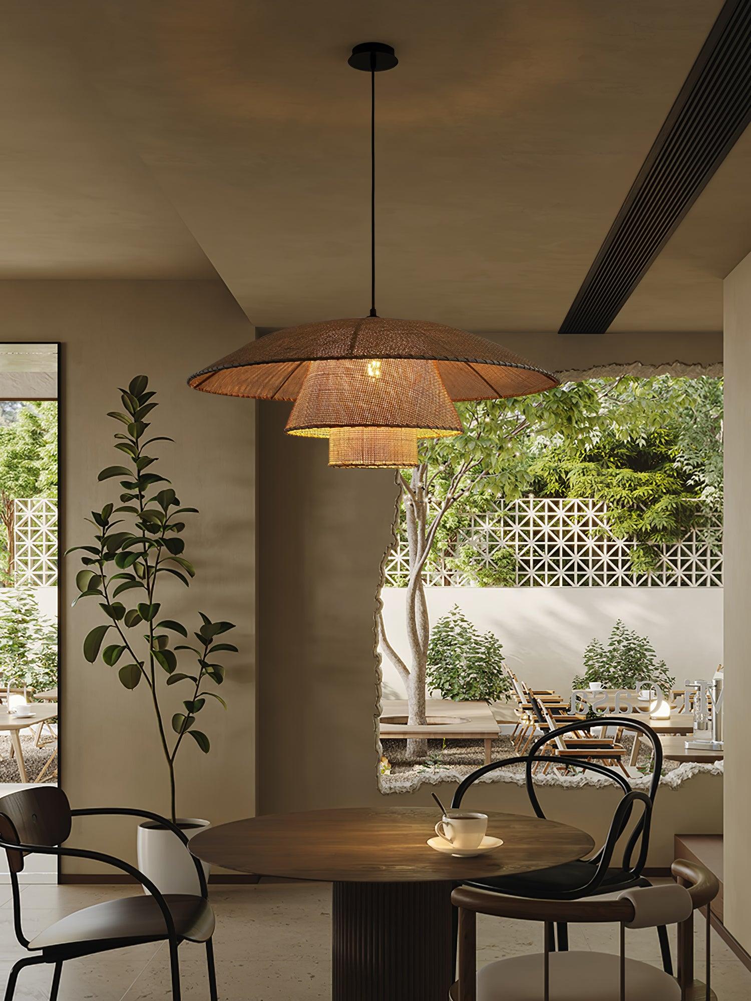 Hat Weave Rattan Pendant Lamp