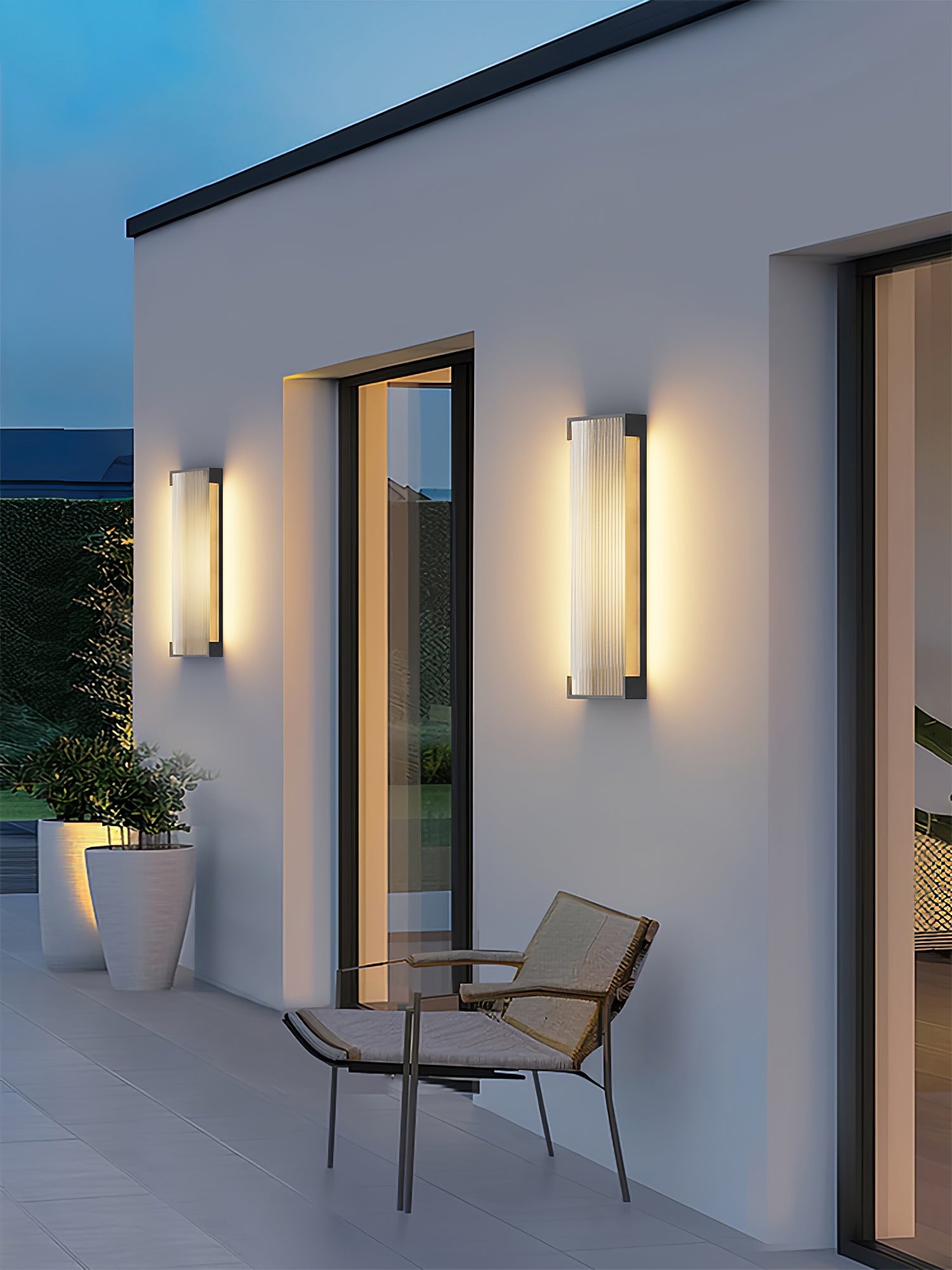 Rectangular Solar Outdoor Wall Light