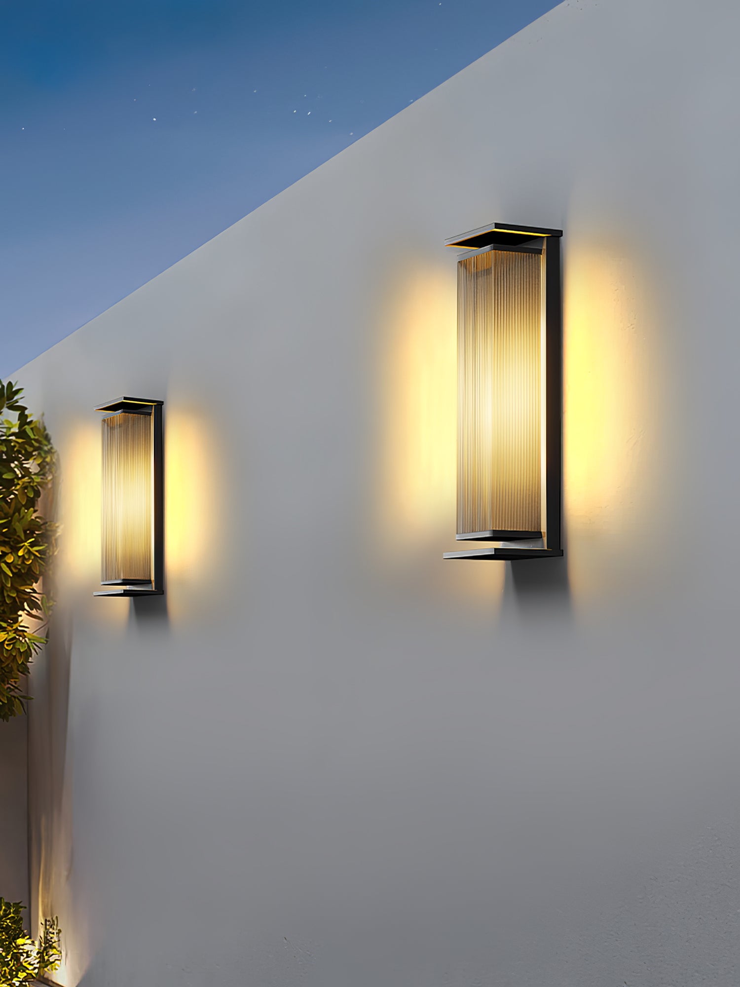 Rectangular Box Solar Outdoor Wall Lamp