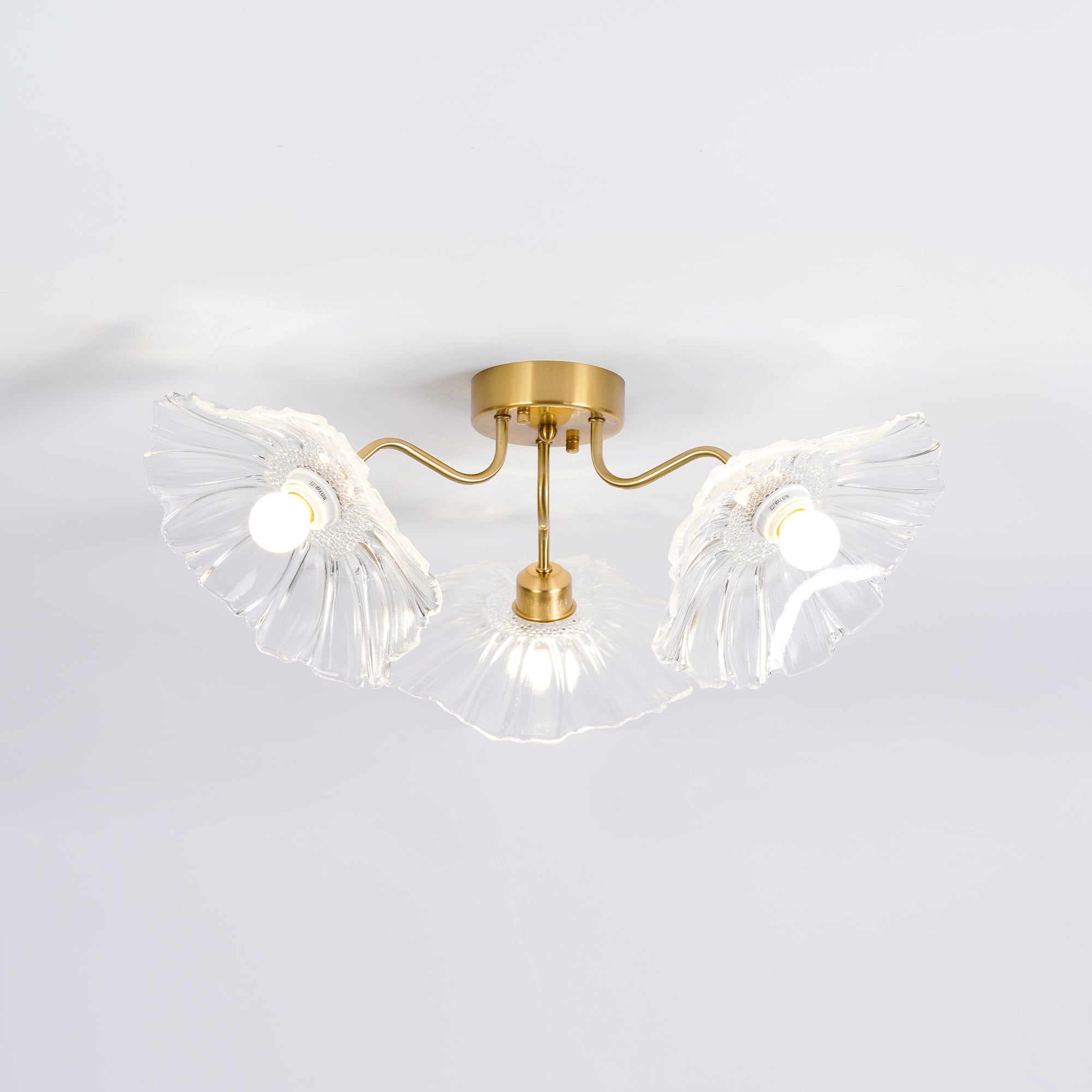 Lotus Leaf Glass Ceiling Lamp