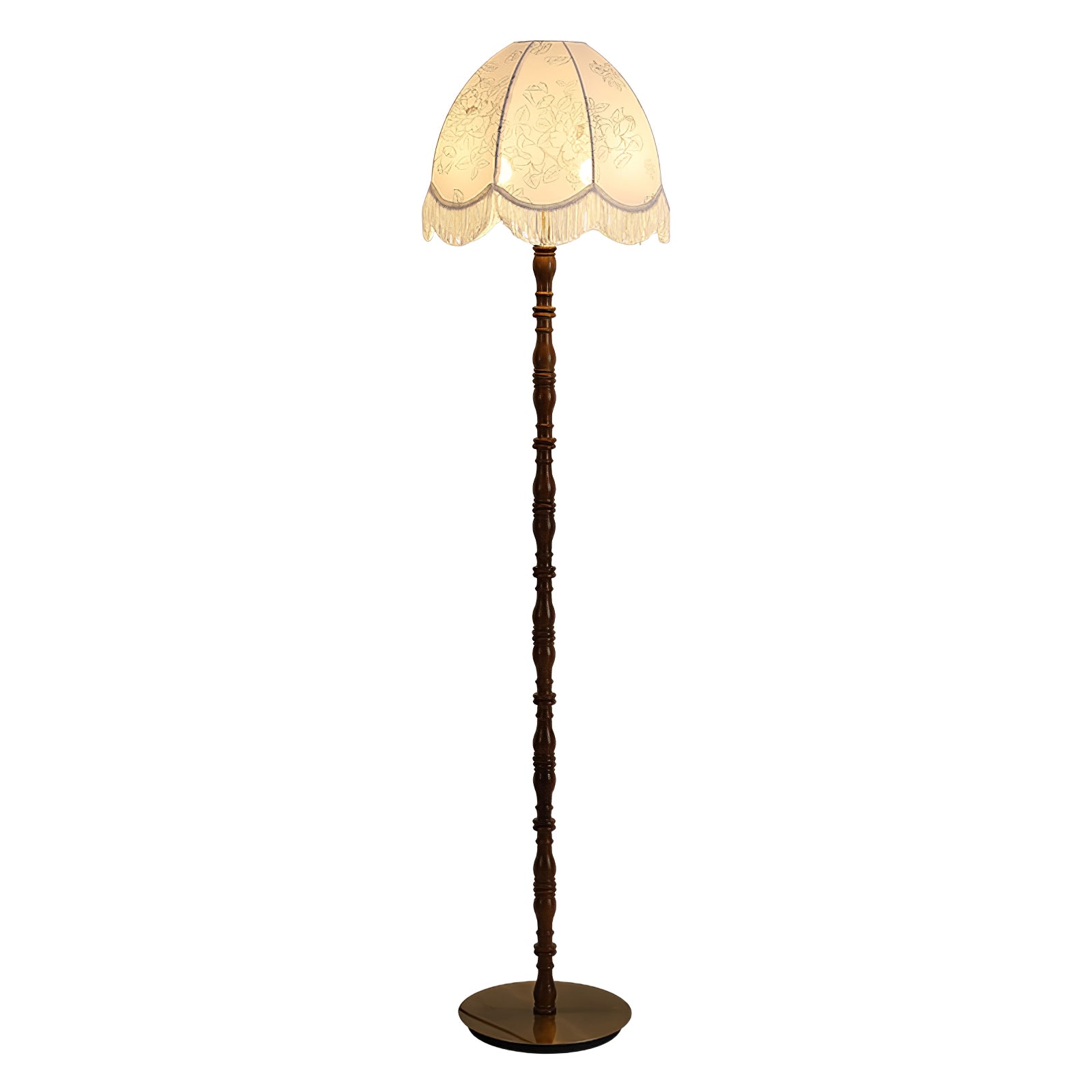 Printed Tassel Floor Lamp