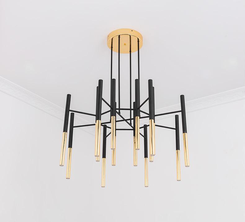 Metal Tubular Chandelier