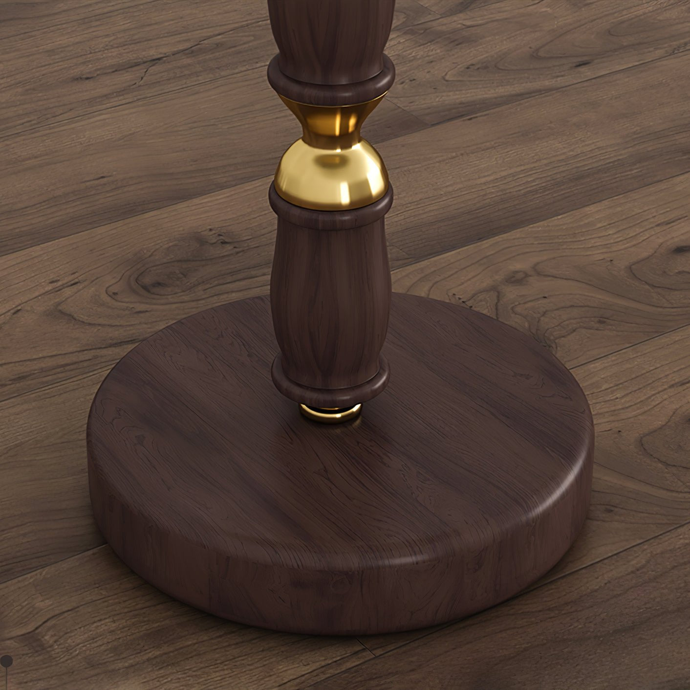 Pleated Walnut Table Lamp