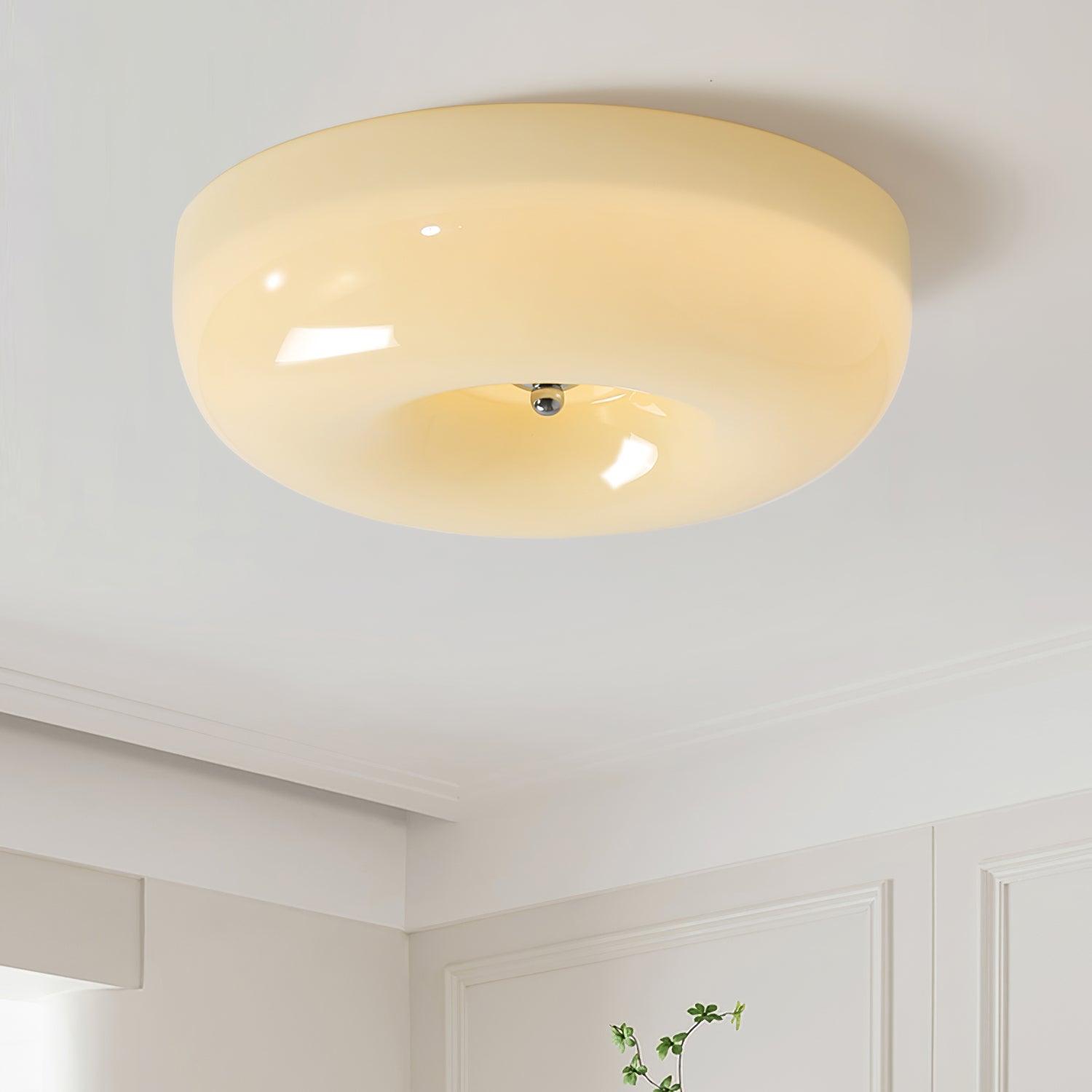 Cream Pudding Ceiling Lamp