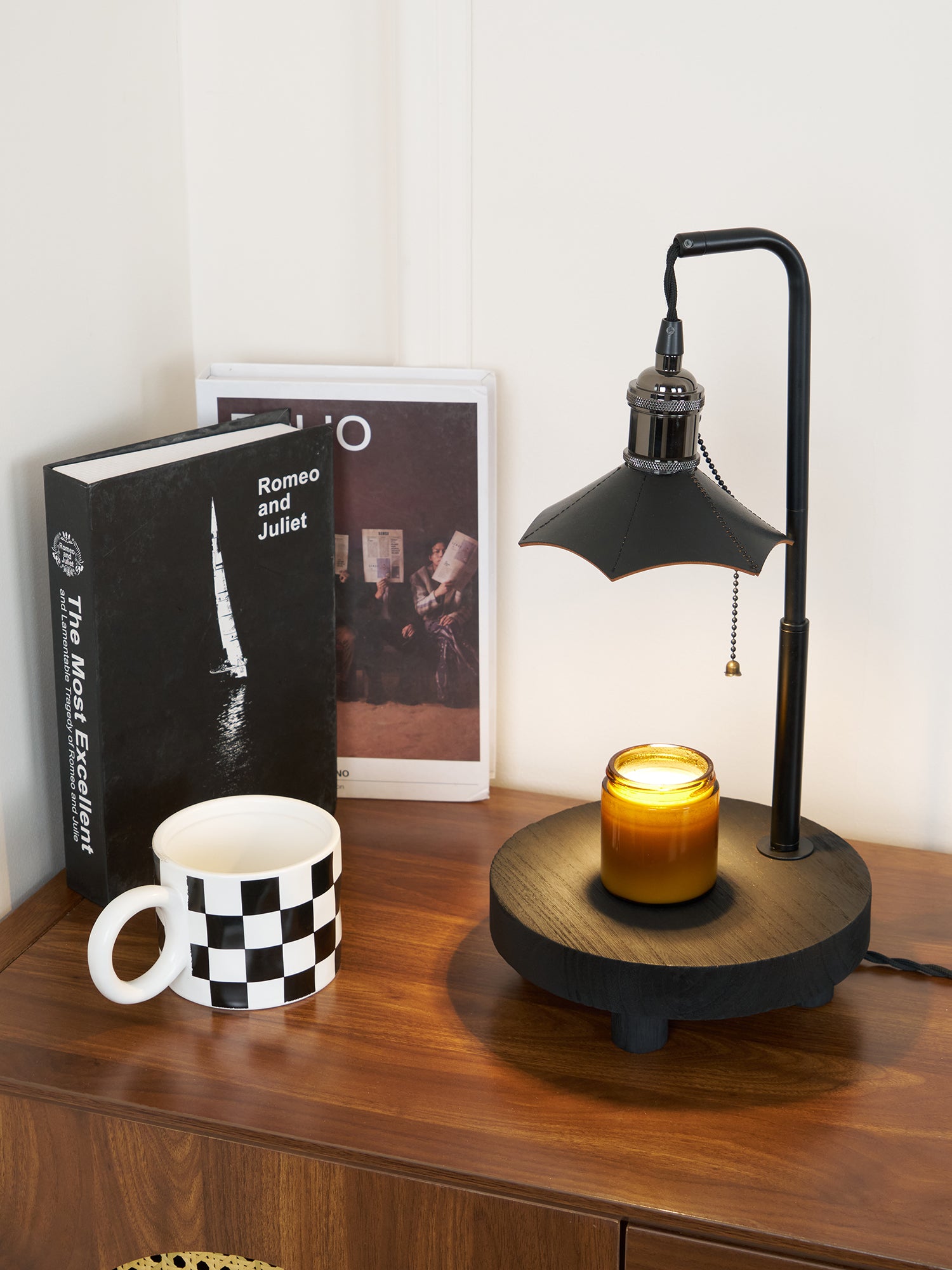 Cordero Wooden Stool Table Lamp