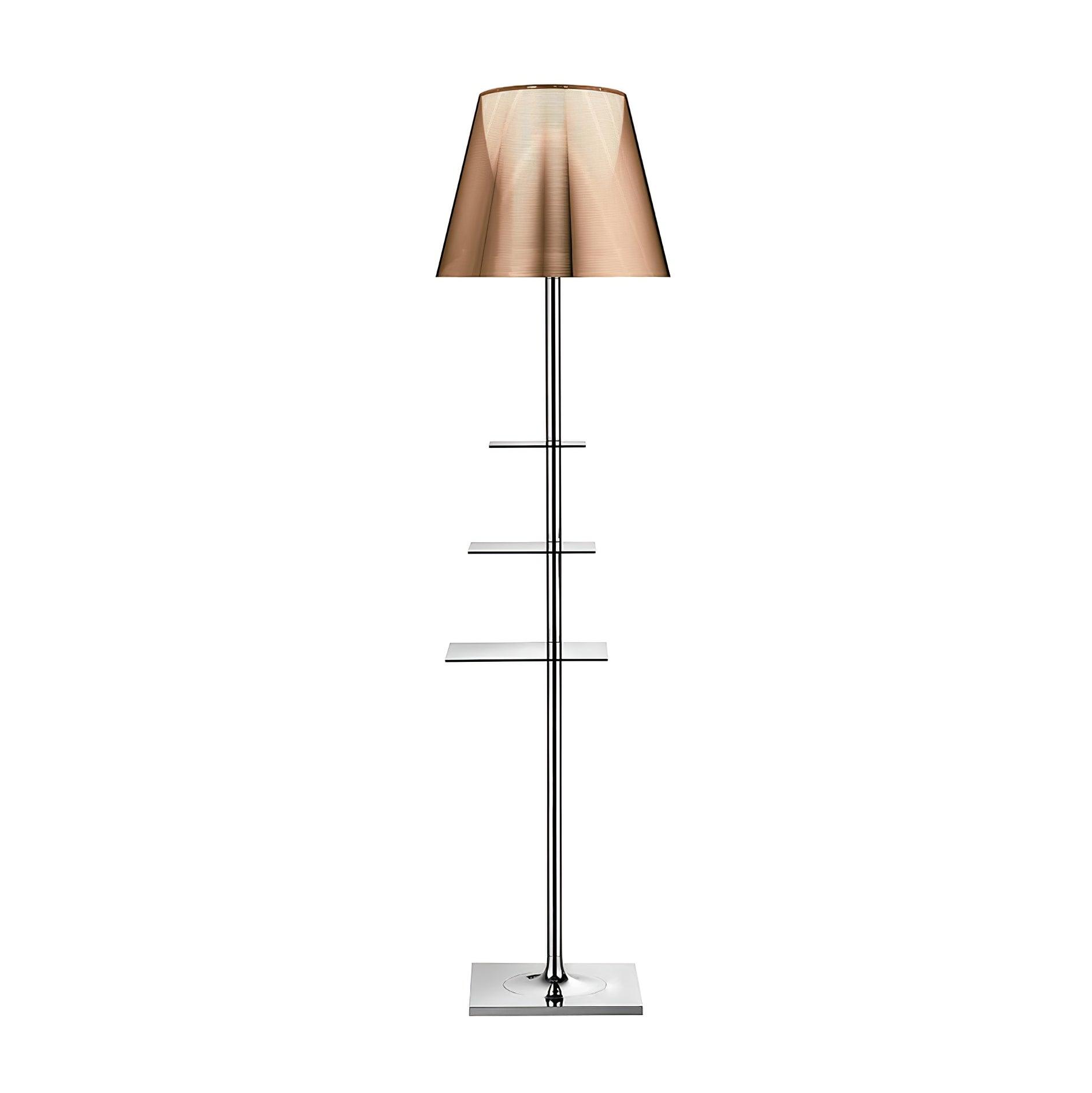 Chrome Prism Side Table Floor Lamp