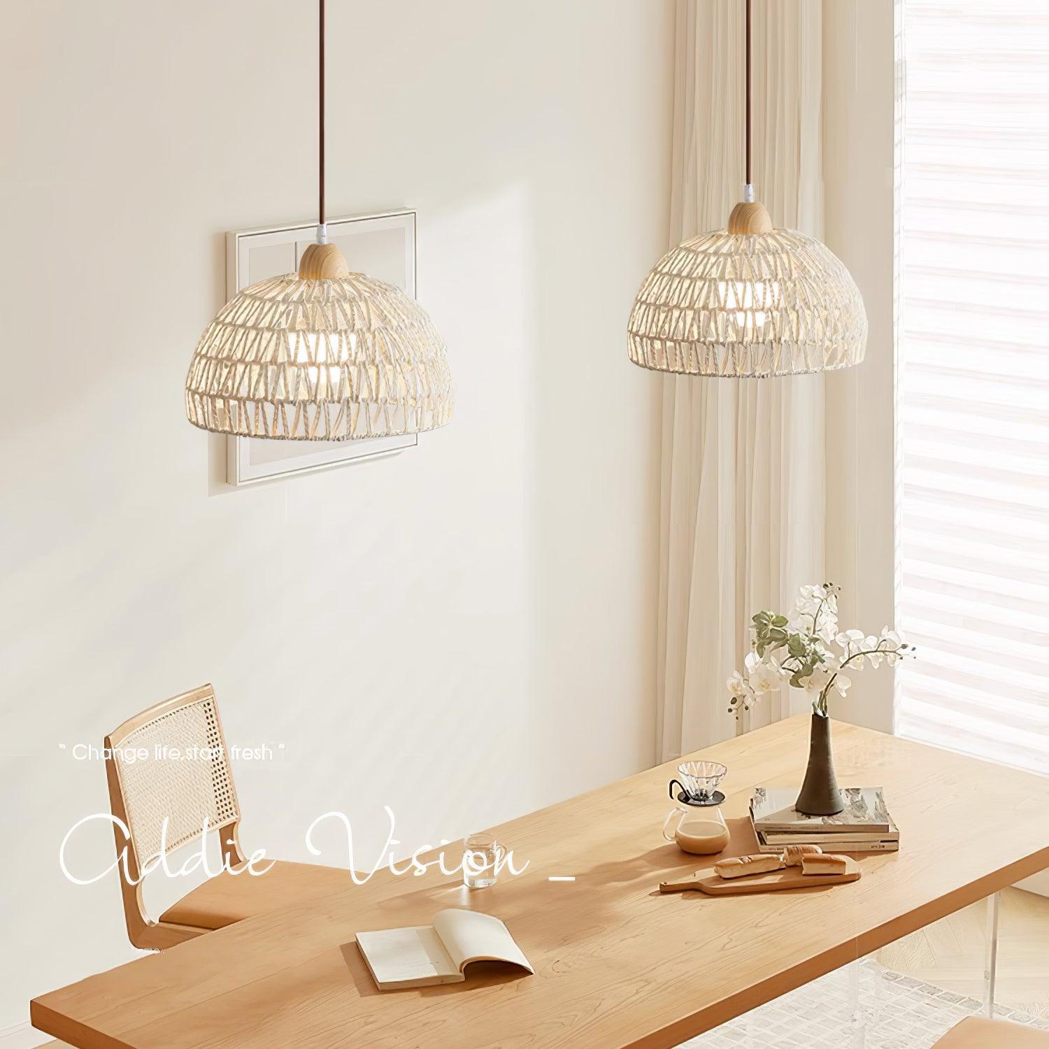 Rattan Arch Pendant Lamp