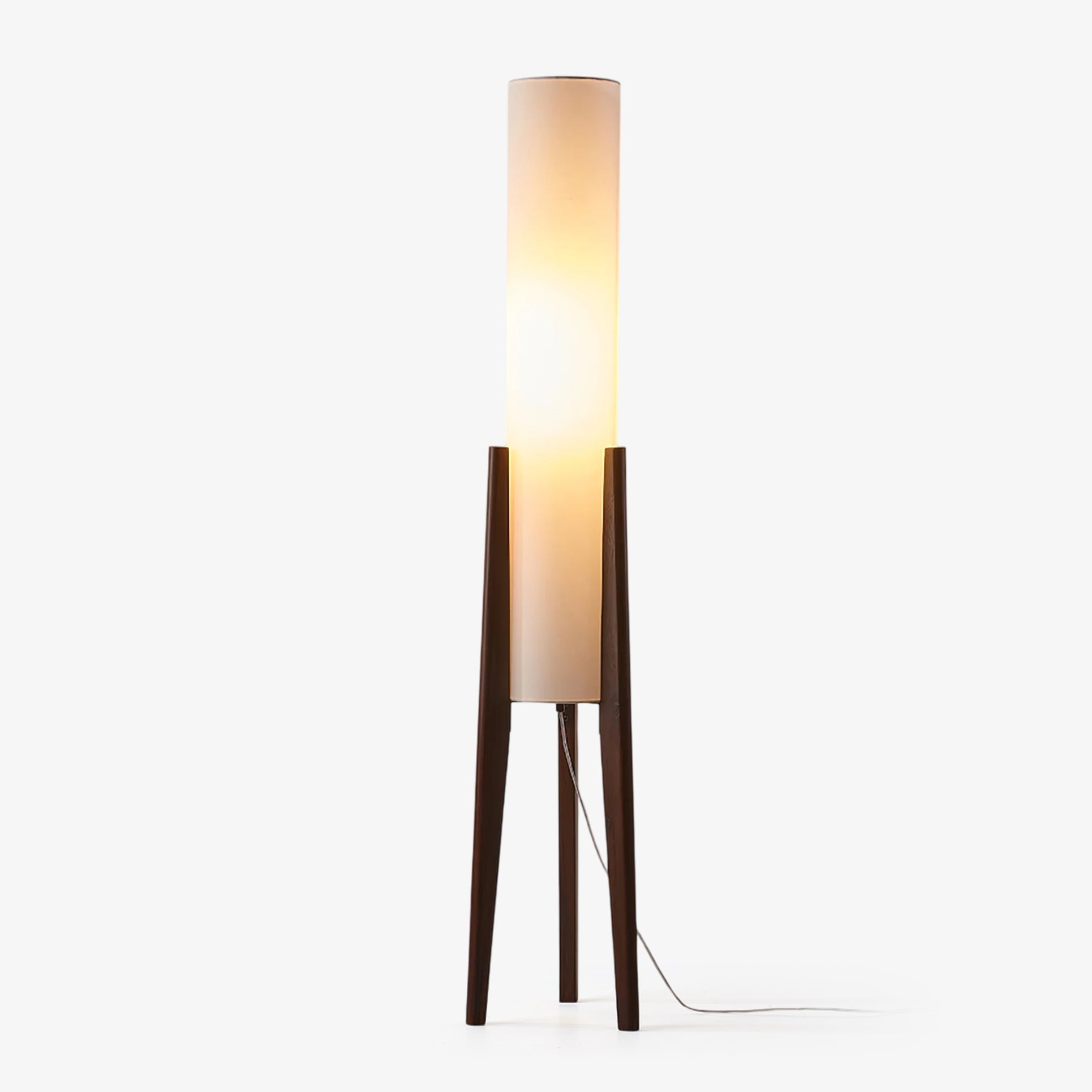 Tripod Walnut Floor Lamp