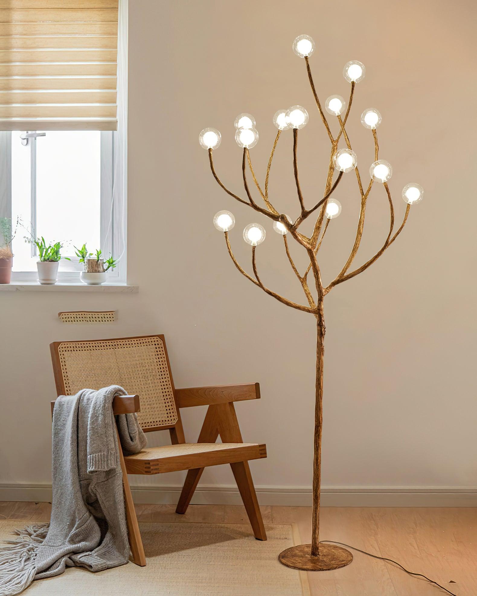 Imitation Wood Floor Lamp