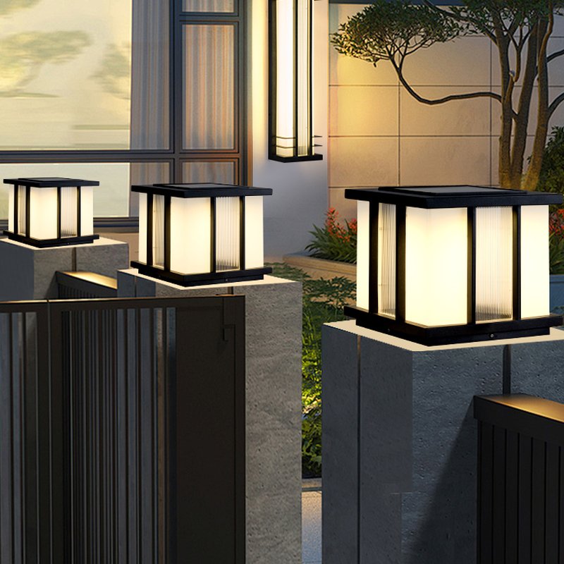 Modern Cube Solar Outdoor Light