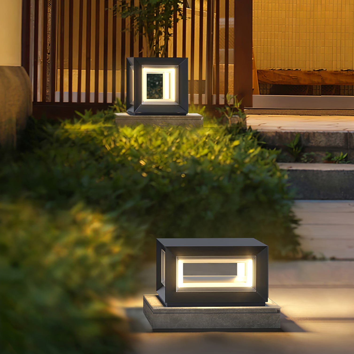 Light Cube Outdoor Post Light