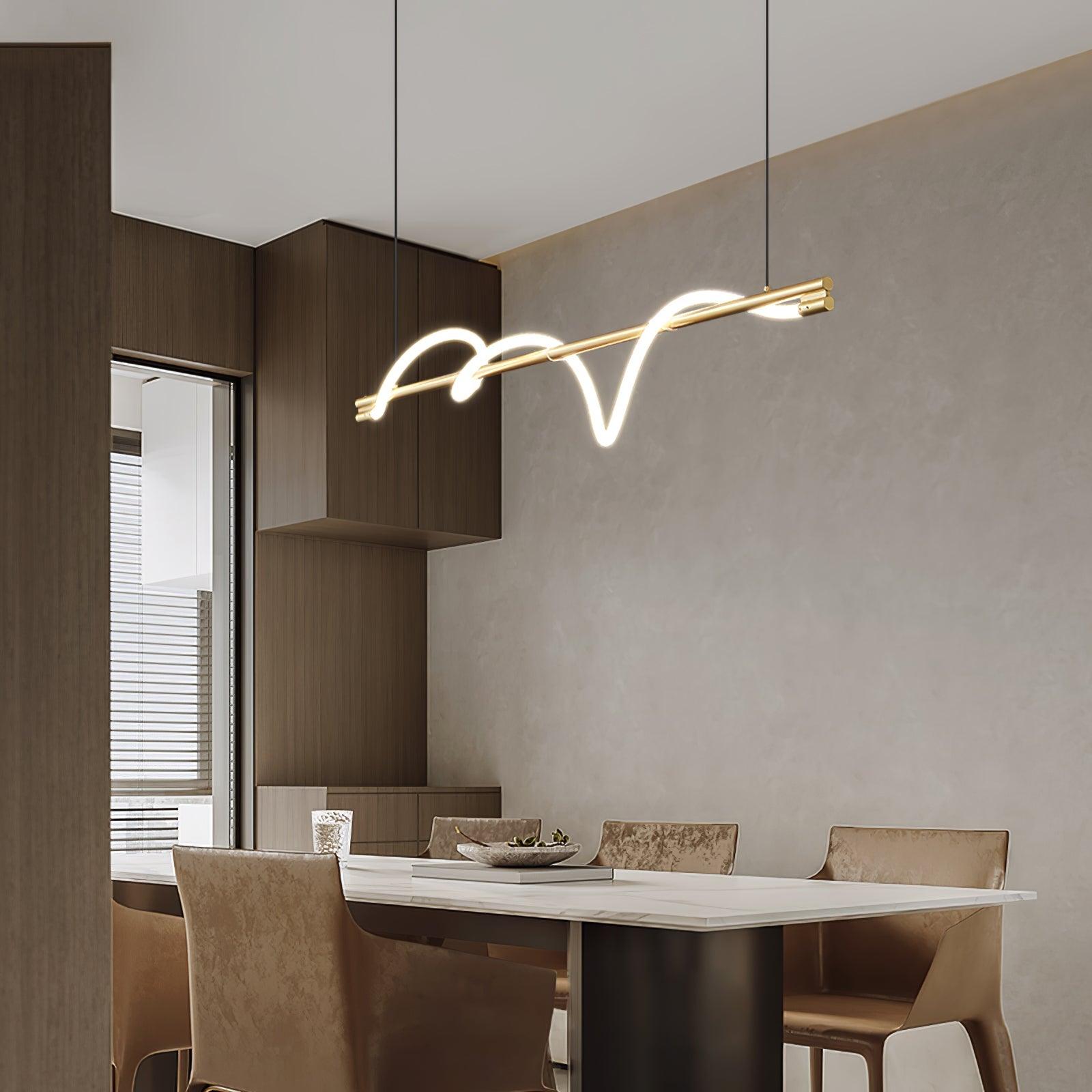 Linear Curve Island Pendant Lamp