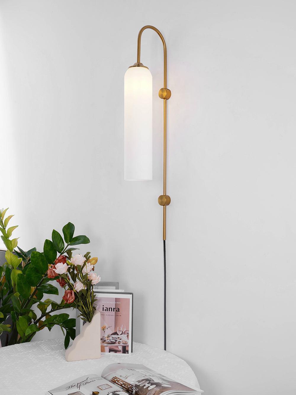 Modern Glass Plug-In Wall Lamp