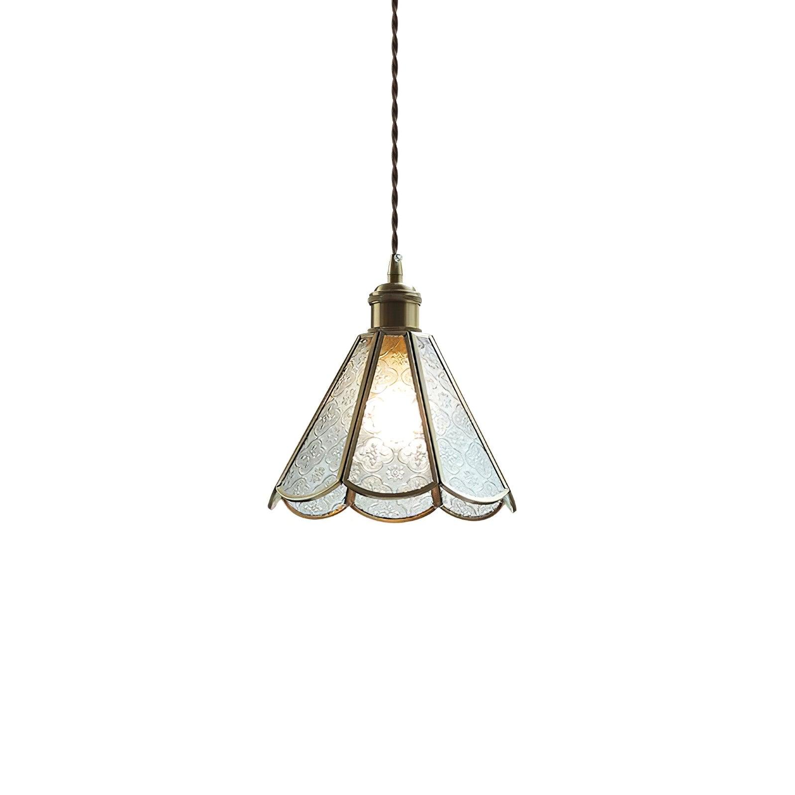 Patterned Glass Pendant Lamp