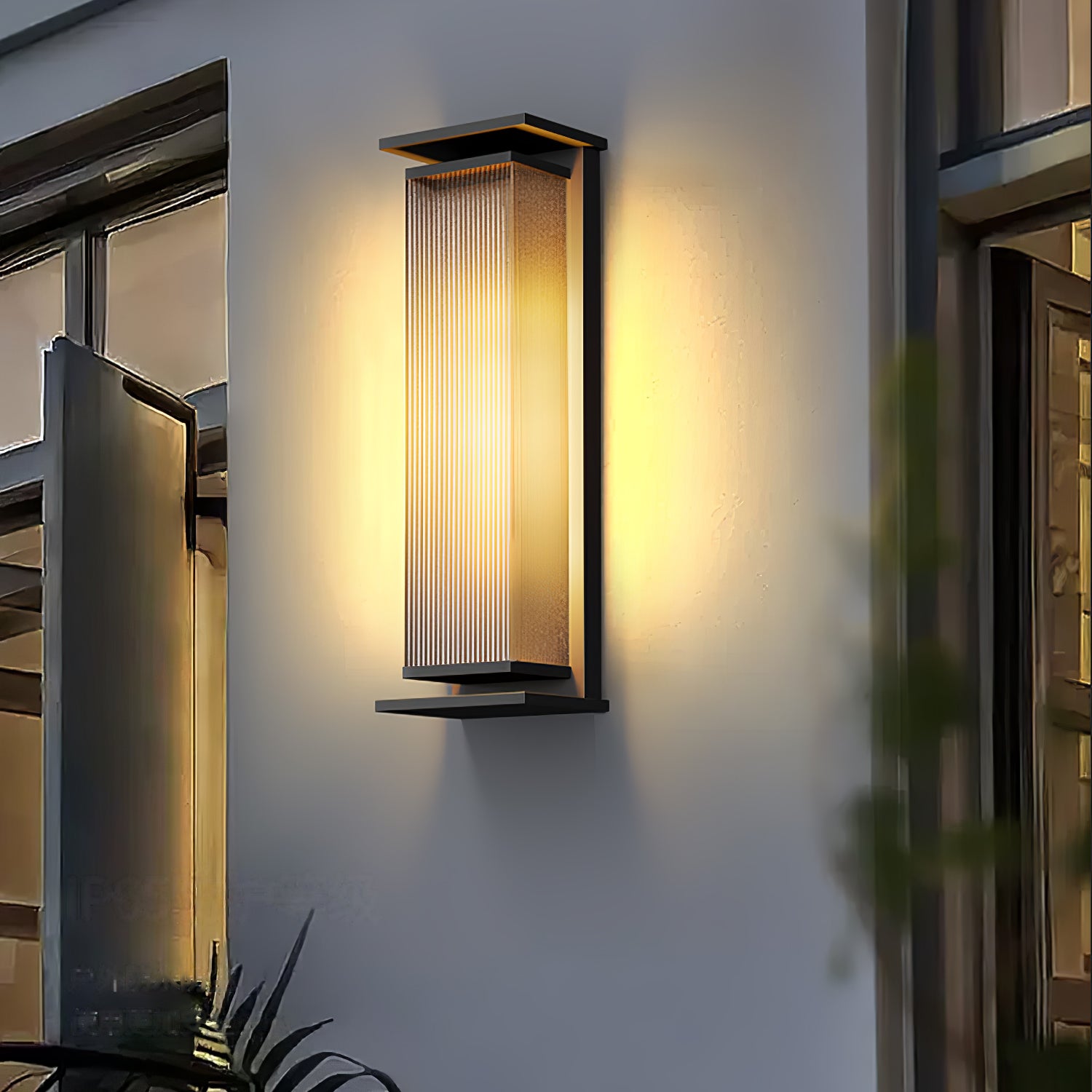 Rectangular Box Solar Outdoor Wall Lamp