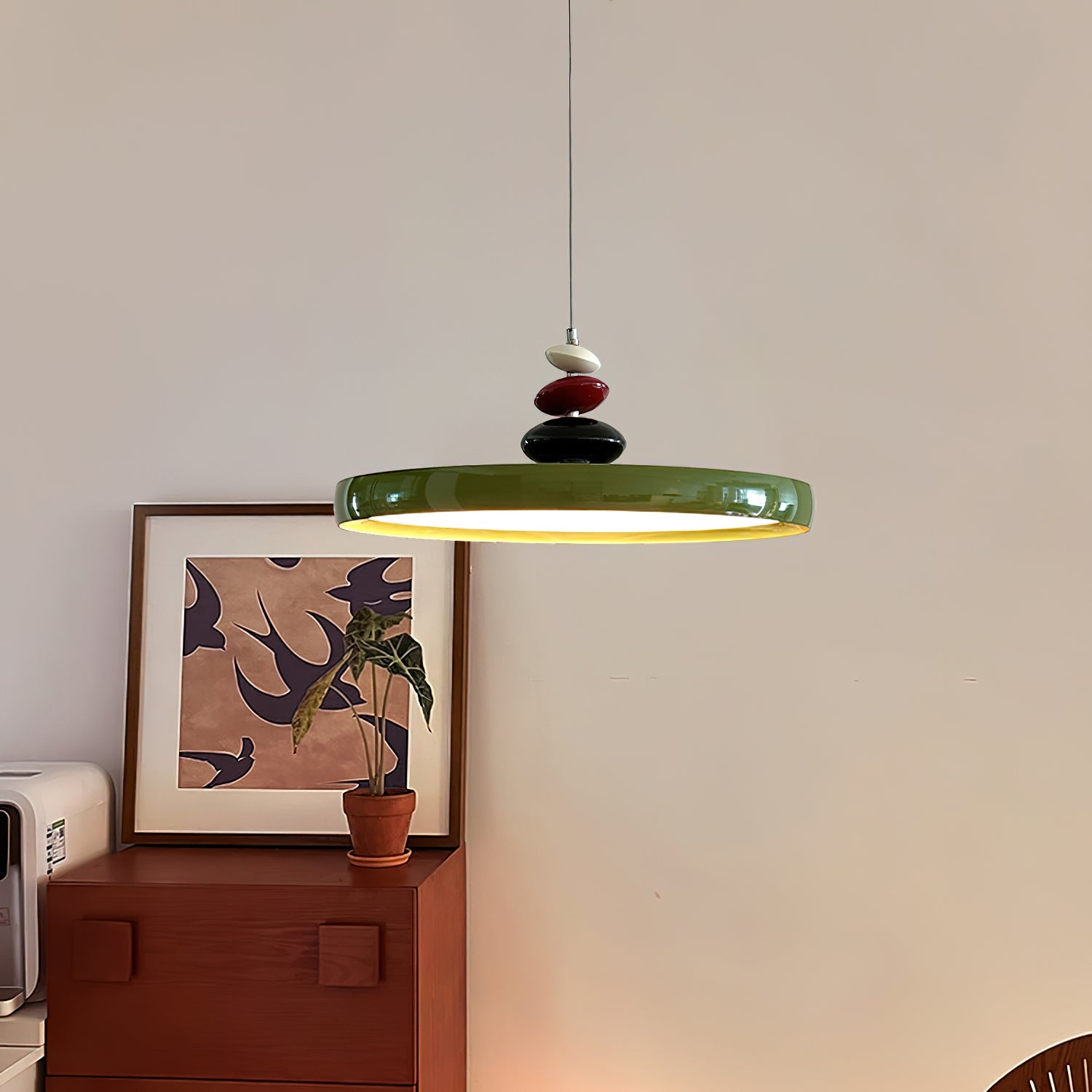 Swing Arm Stone Pendant Light